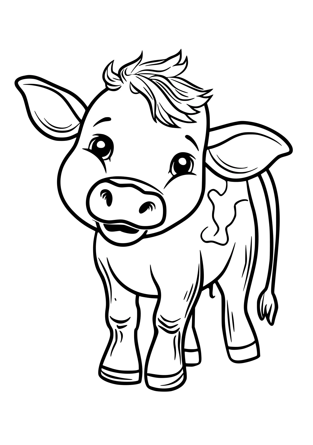 farm animal coloring pages cow, buffalo, rhino, peppa, unicorn, free page downloads