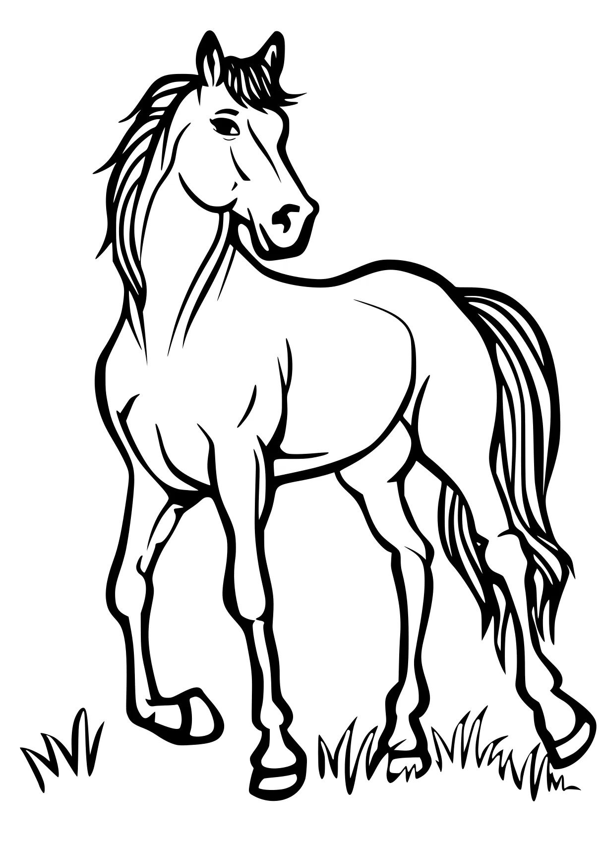 horse coloring sheet horse, unicorn, pony, pegasus, alicorn, free page downloads