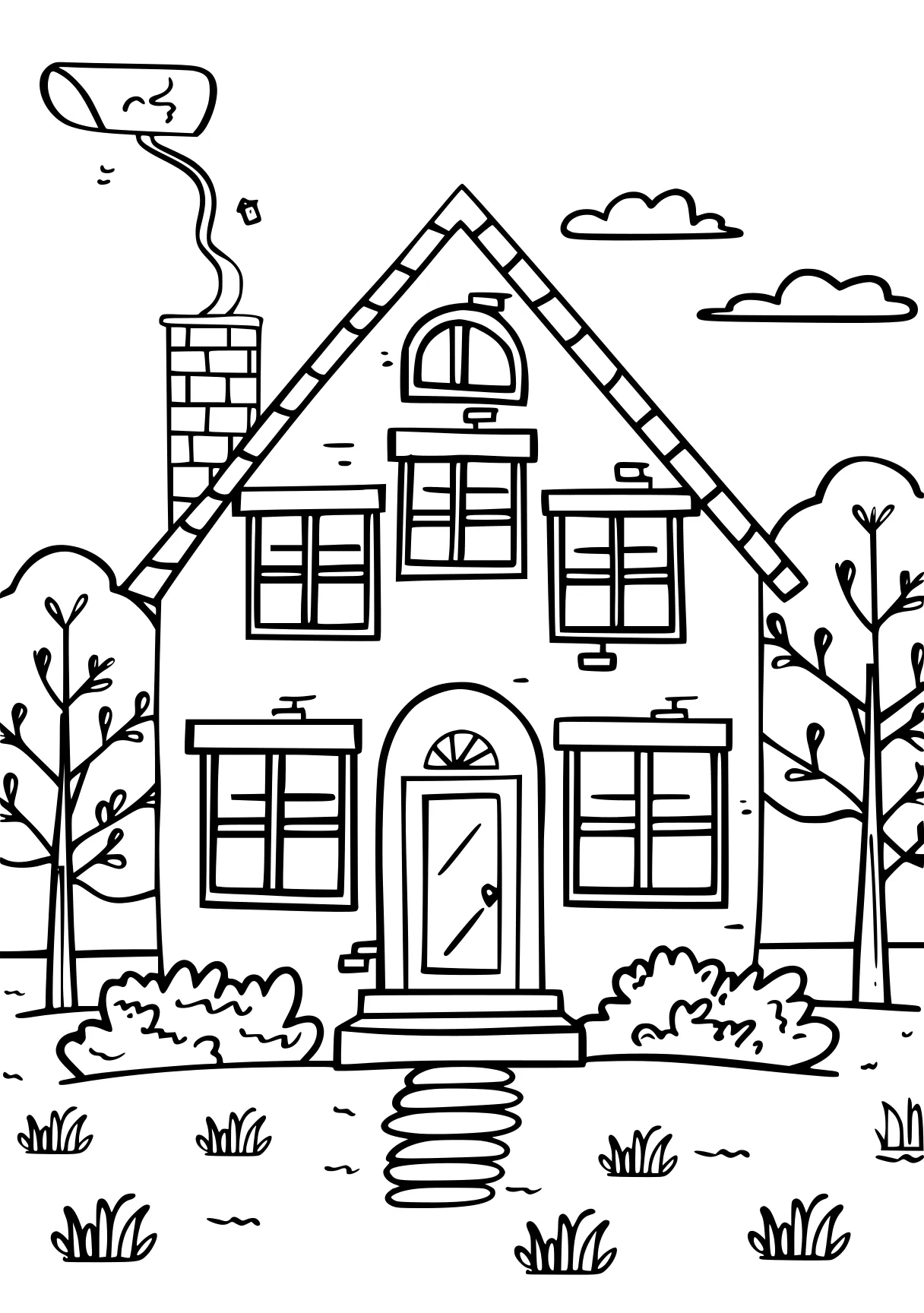 house coloring, house, neighborville, illustrator, free page downloads