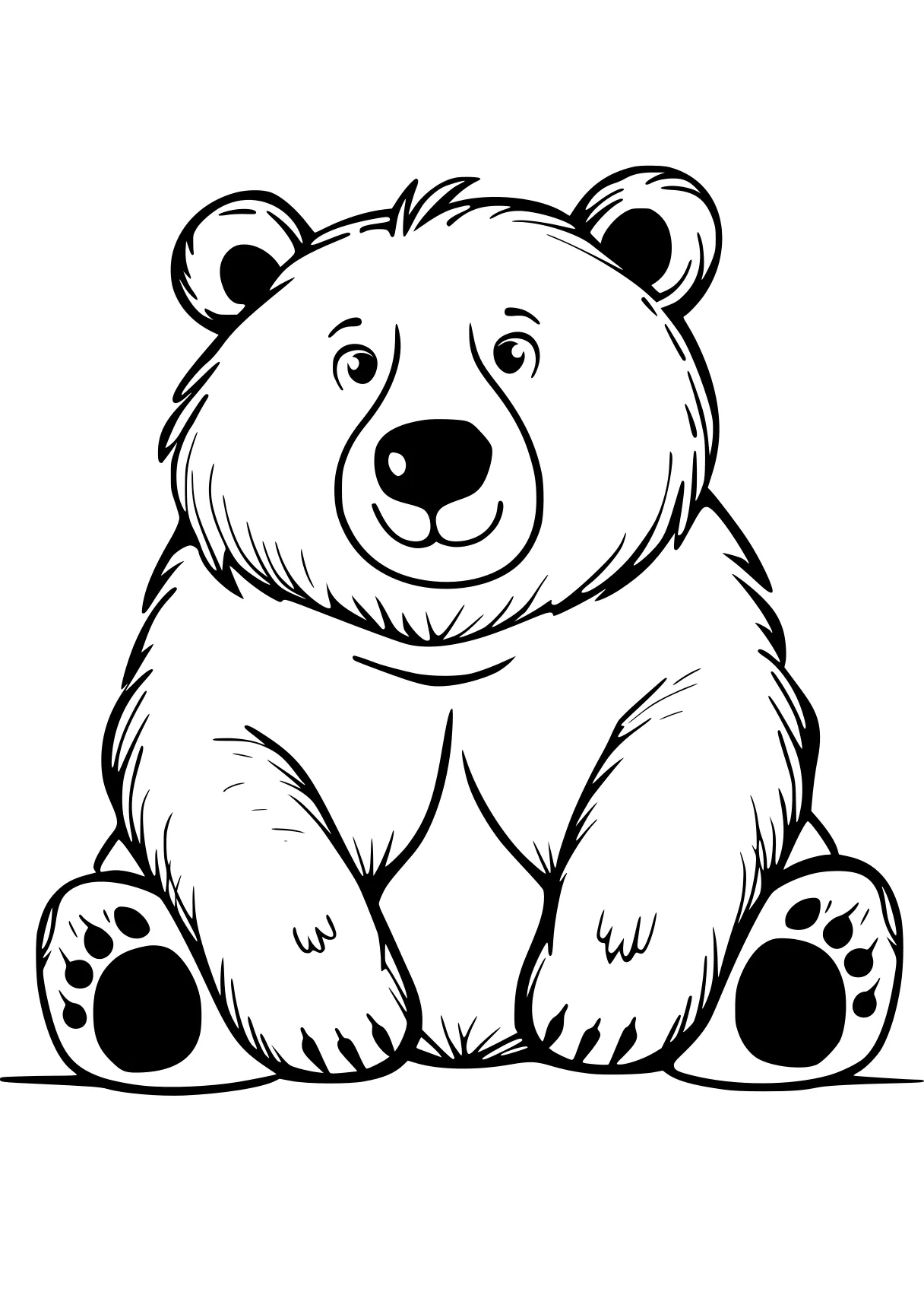 bear coloring page bear, bears, paw, polar, fazbear, free downloads