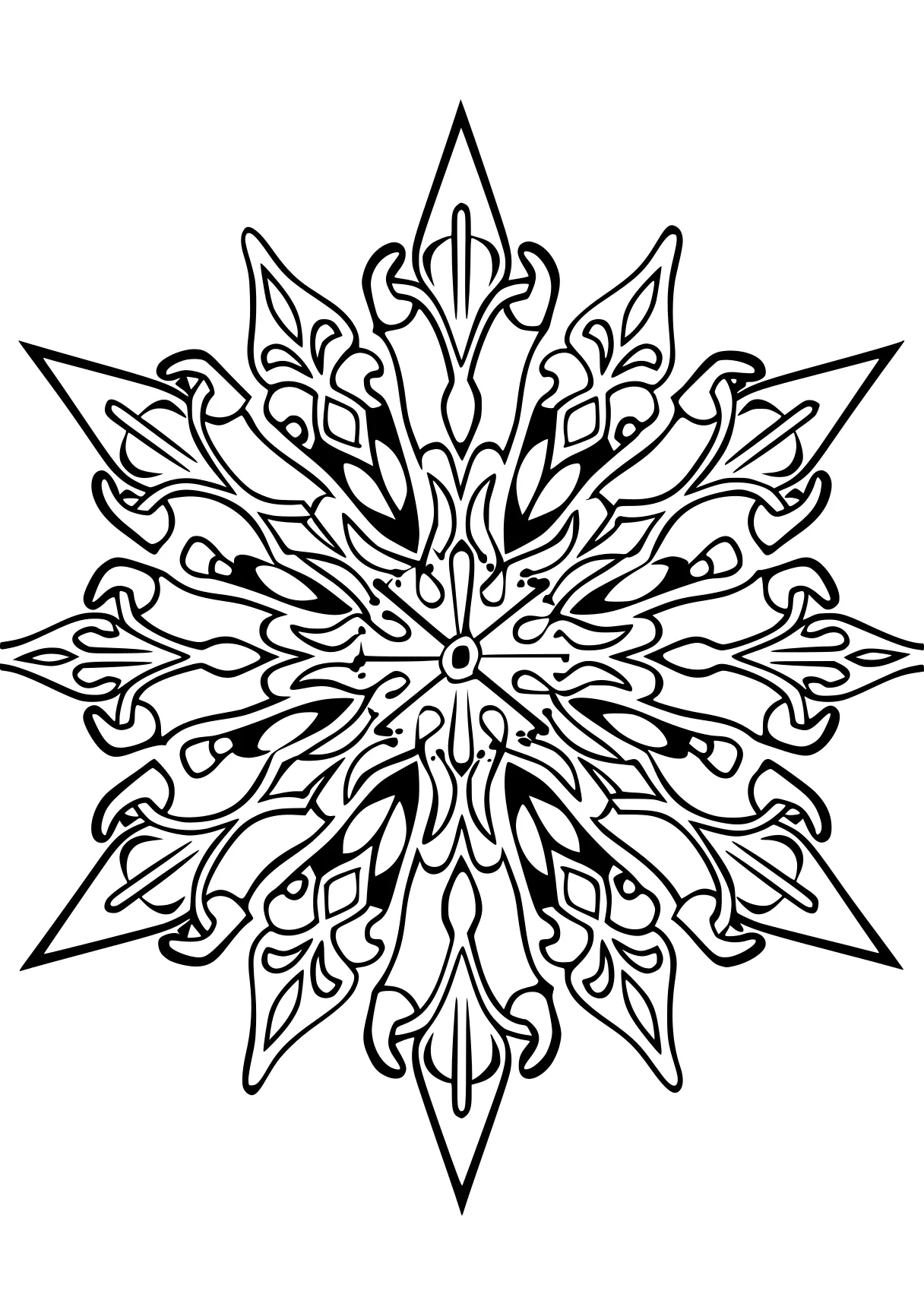 snowflakes coloring pages mandala, mandalas, ornament, free page downloads