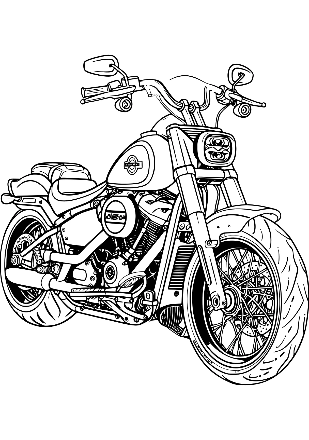 motorcycle coloring page motorcycle, bike, harley, illustrator, free downloads