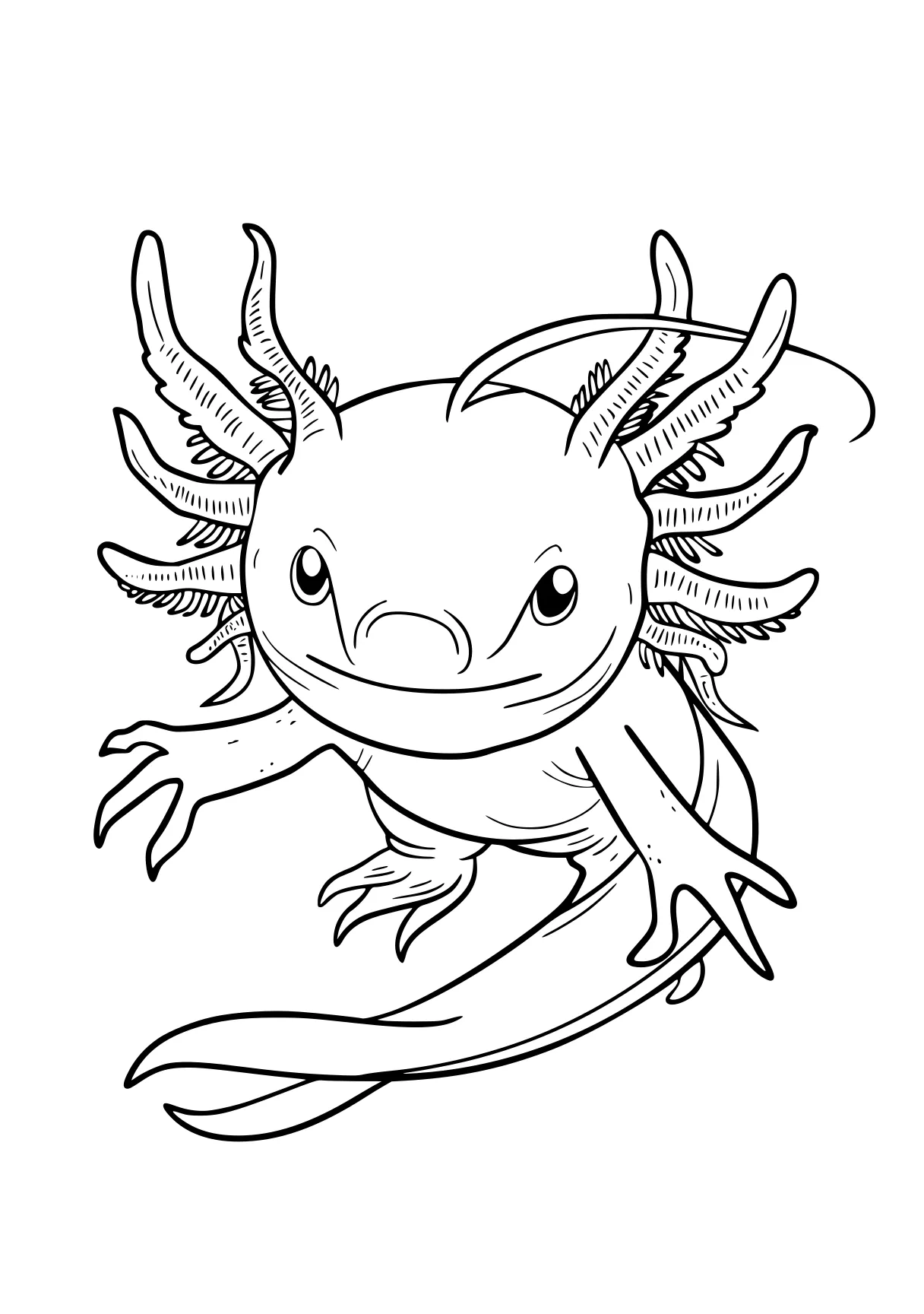 axolotl coloring page axolotl, dragon, triceratops, ghidorah, eevee, free downloads