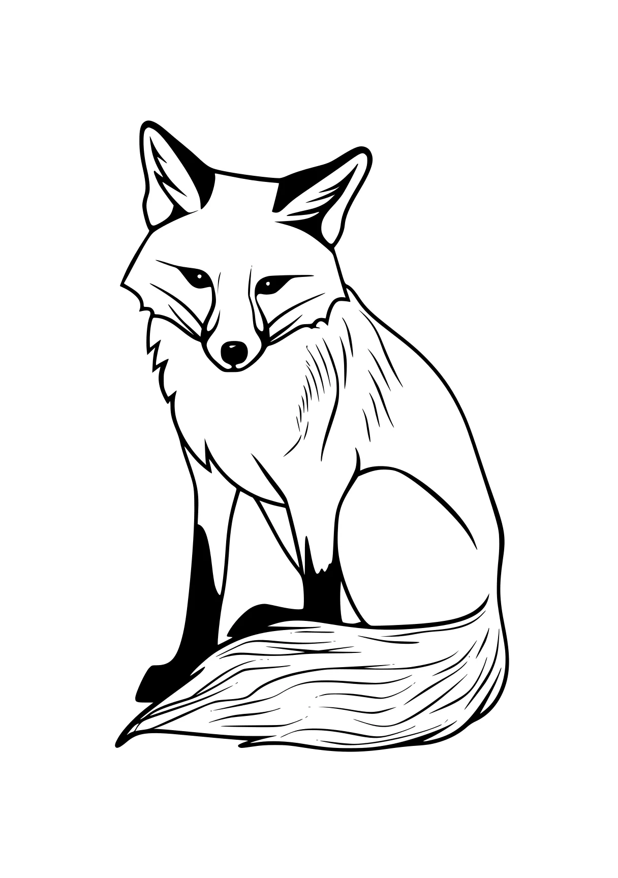 fox coloring page fox, foxes, foxy, tails, raccoon, free downloads