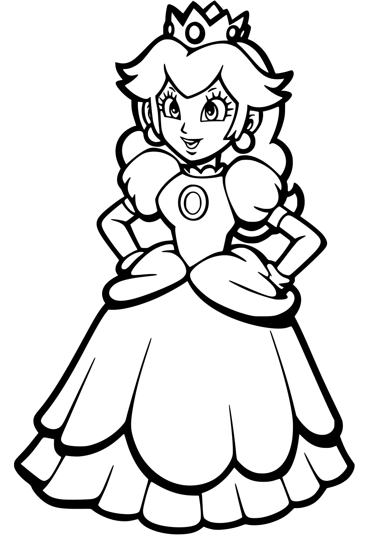 super mario coloring page rosalina, peach, diana, daisy, kart, free downloads