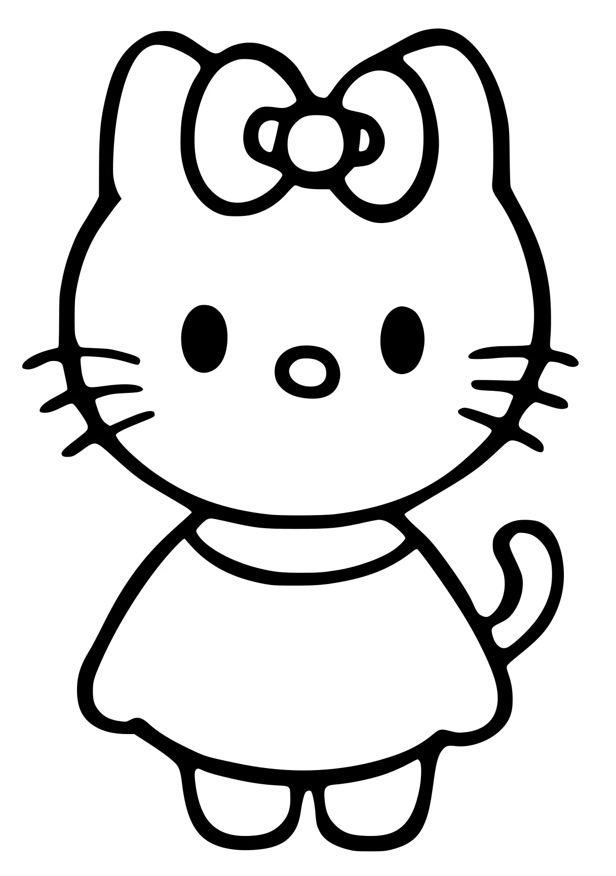 coloring pages printable hello kitty sanrio, kitty, cinnamoroll, molang, mouse, free page downloads