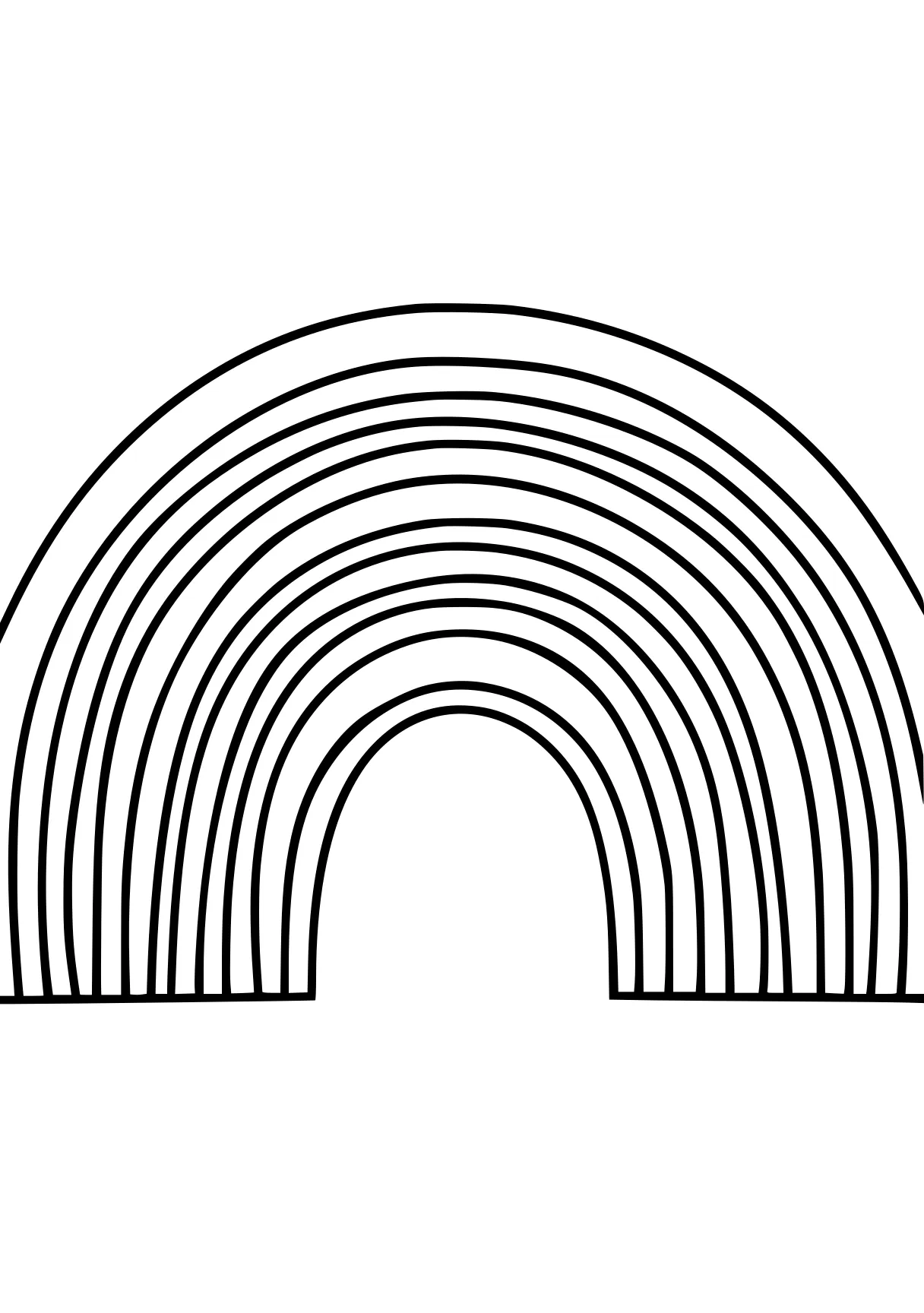 rainbow coloring pages circle, lines, wheel, rings, size, free page downloads