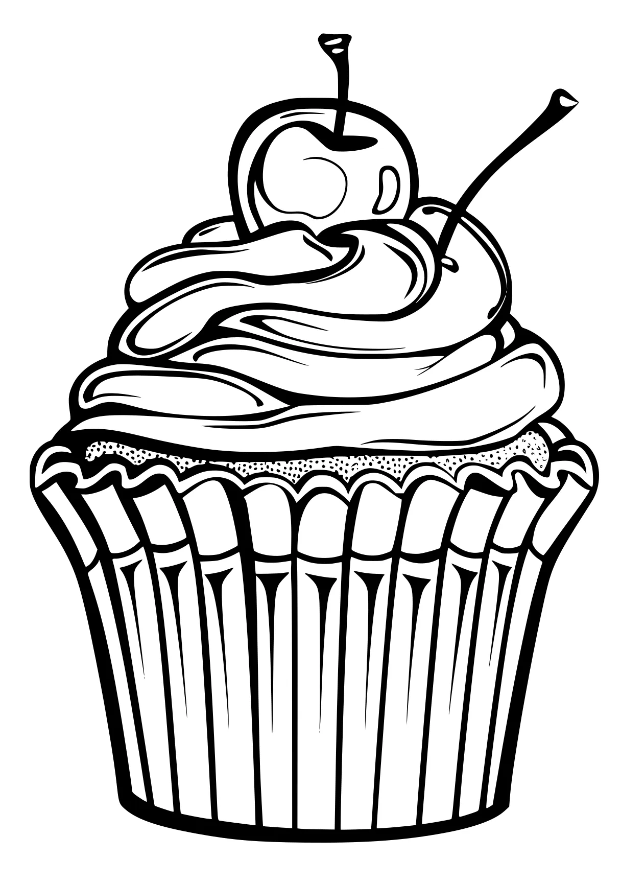 cupcake coloring sheets cupcake, cake, sweets, birthday, illustrator, free page downloads