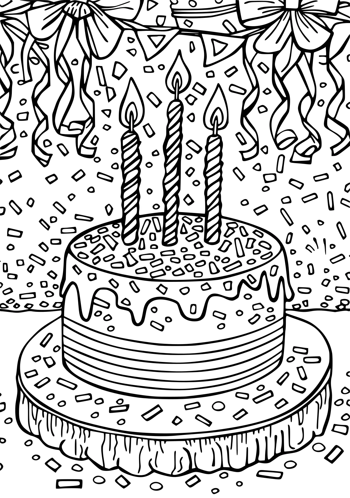 birthday coloring sheets, birthday, cake, printables, free page downloads