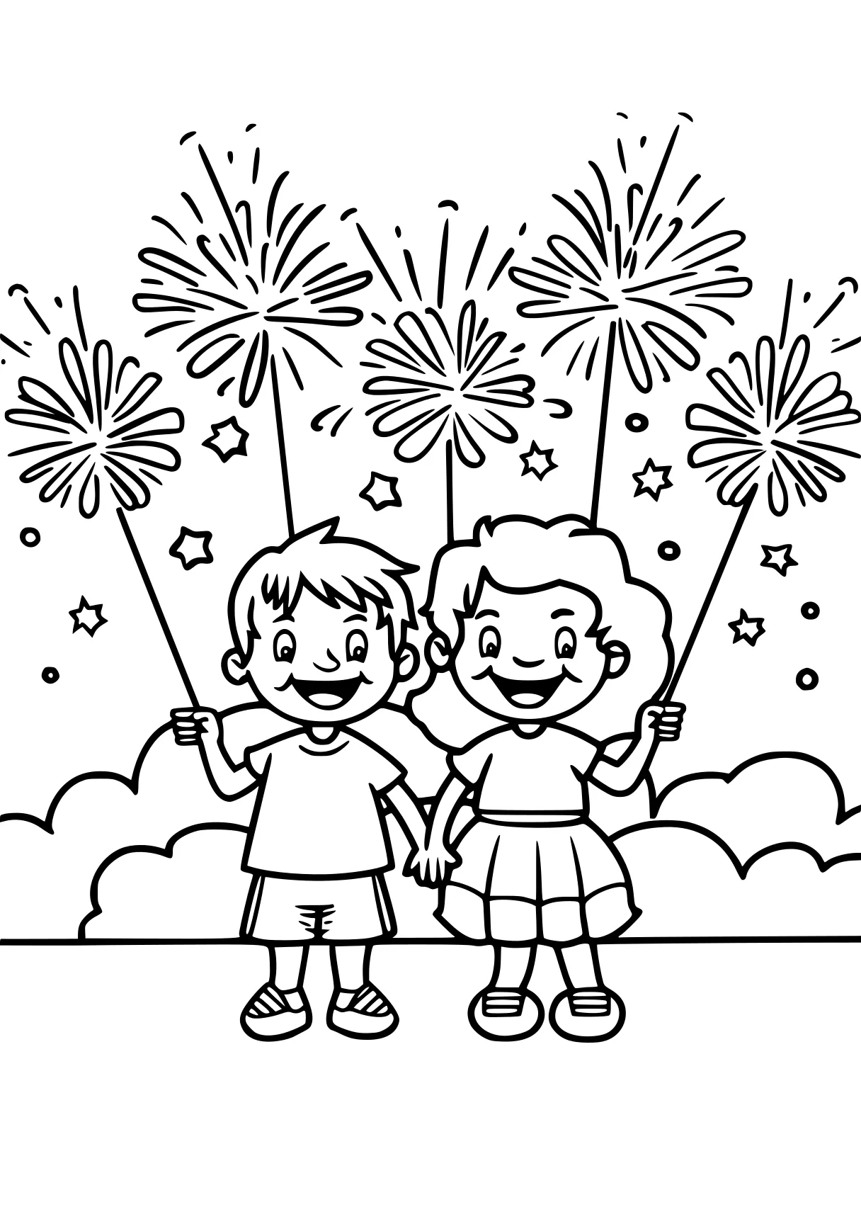 new years coloring pages, children, printables, website, free page downloads