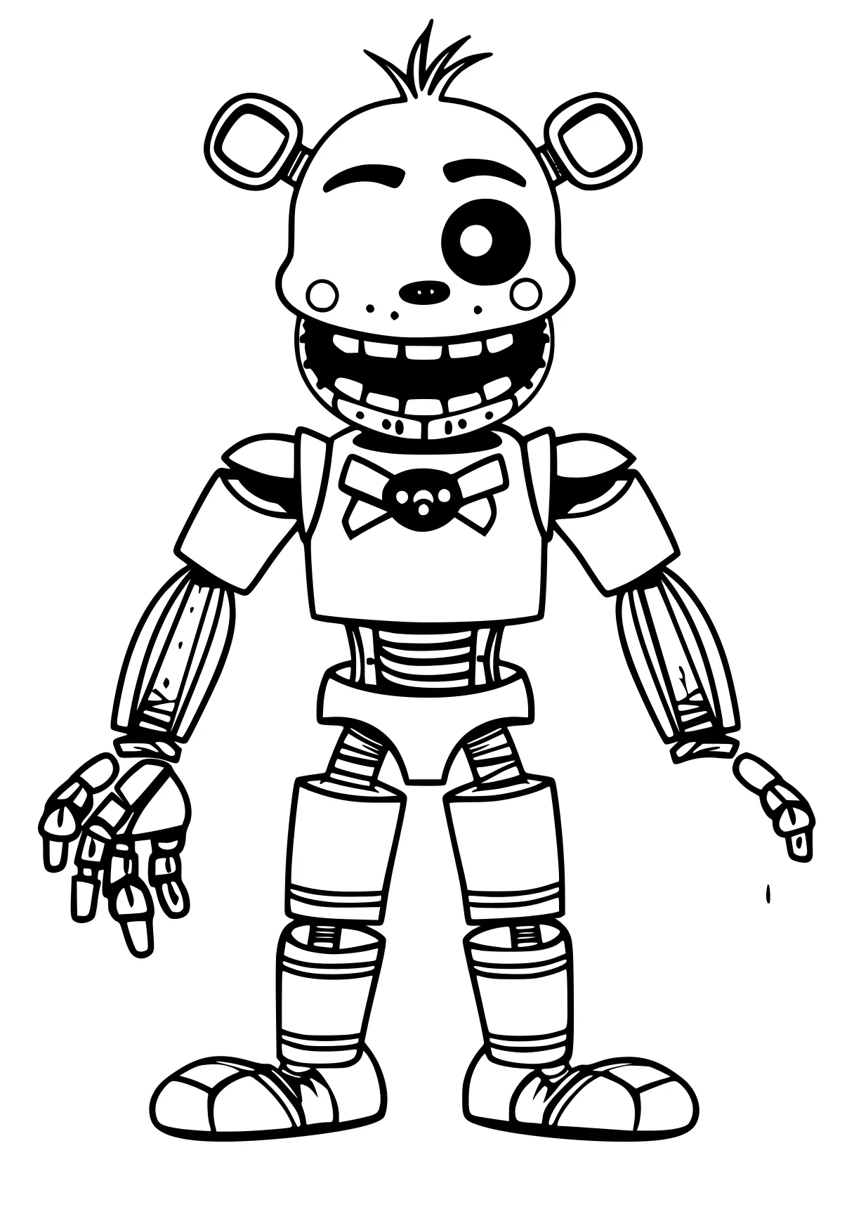 fnaf colouring pages fnaf, robot, zomboss, fazbear, scarecrow, free coloring page downloads