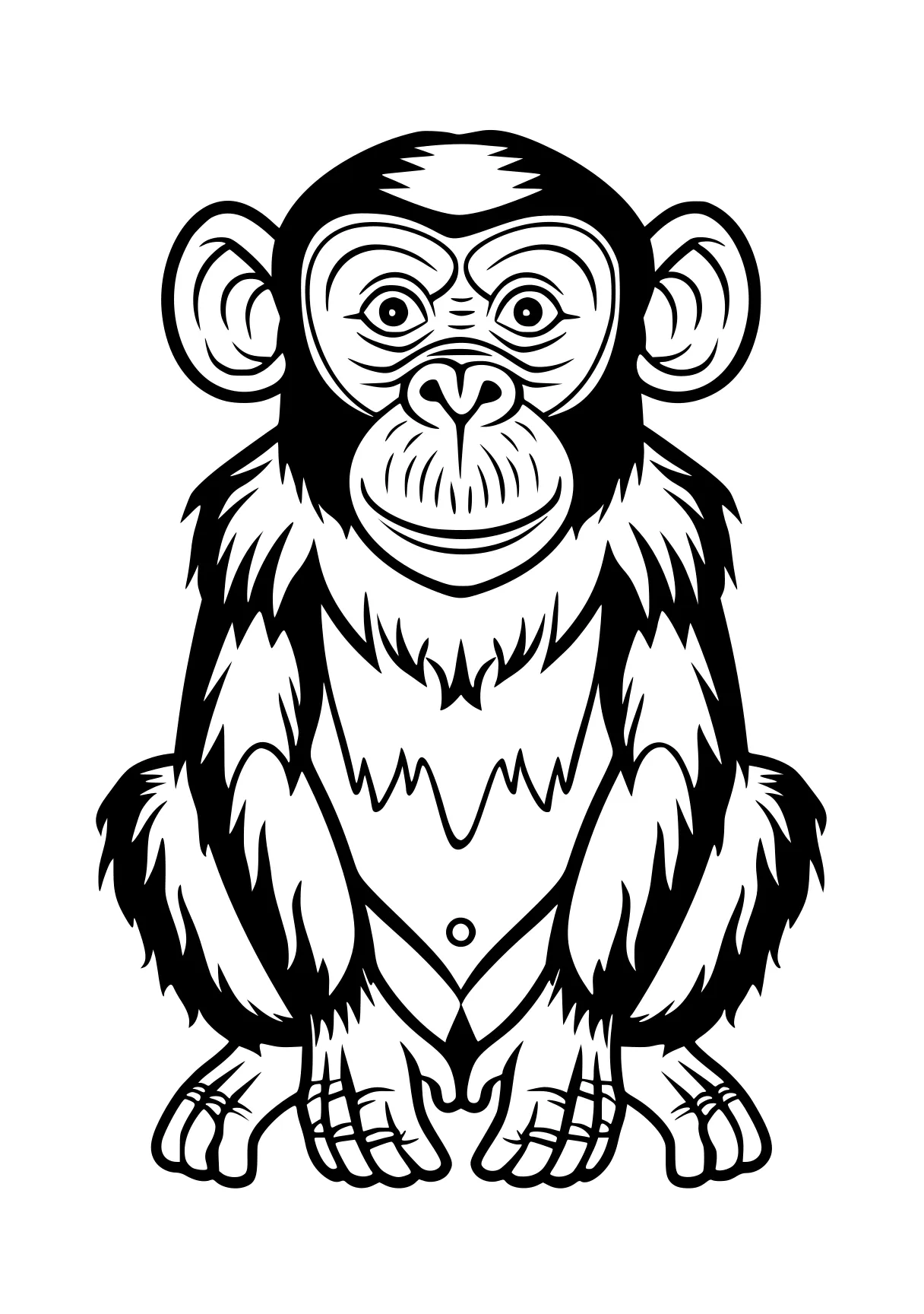 monkey coloring monkey, gorilla, kong, illustrator, zooba, free page downloads