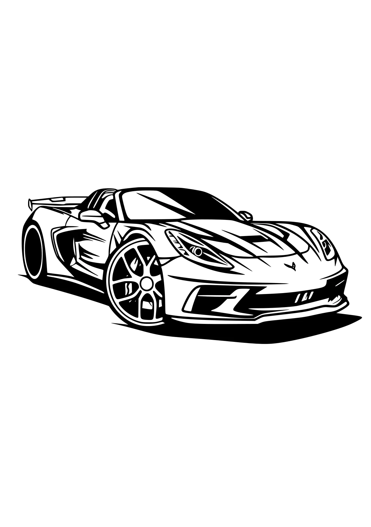 race car coloring page corvette, ferrari, car, cars, bugatti, free downloads