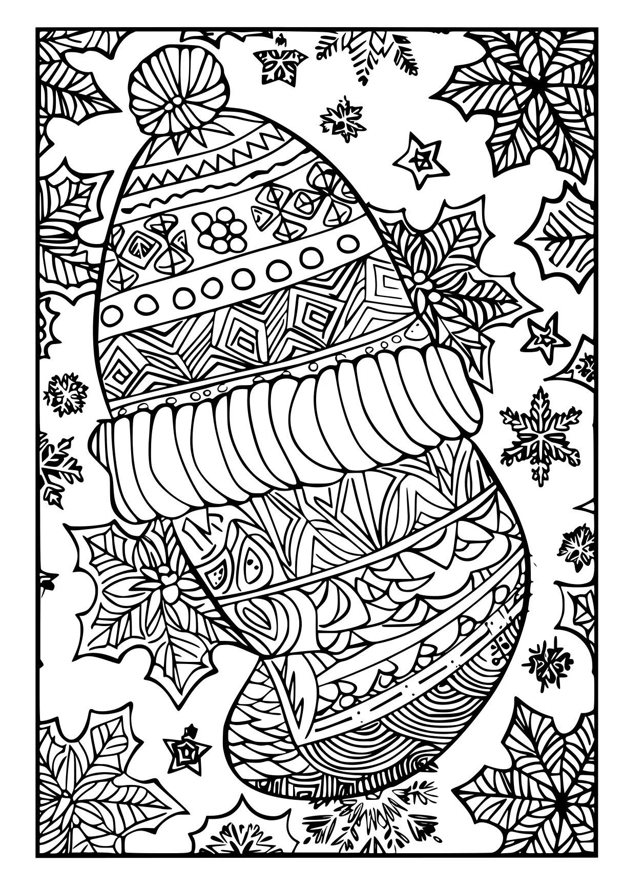 christmas coloring pages for adults zentangle, ornament, colouring, free page downloads