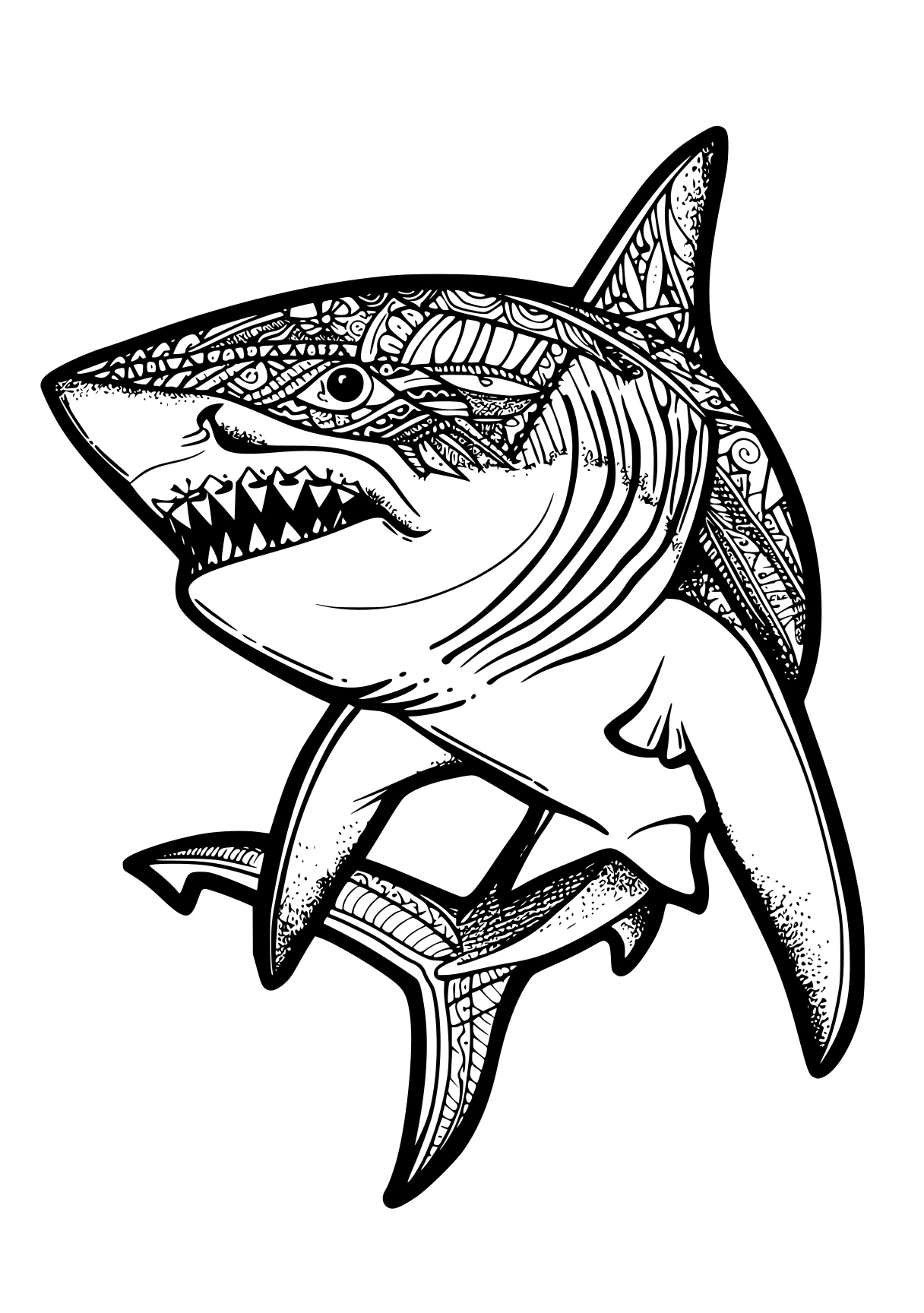 shark coloring page shark, megalodon, sharks, jonah, illustrator, free downloads