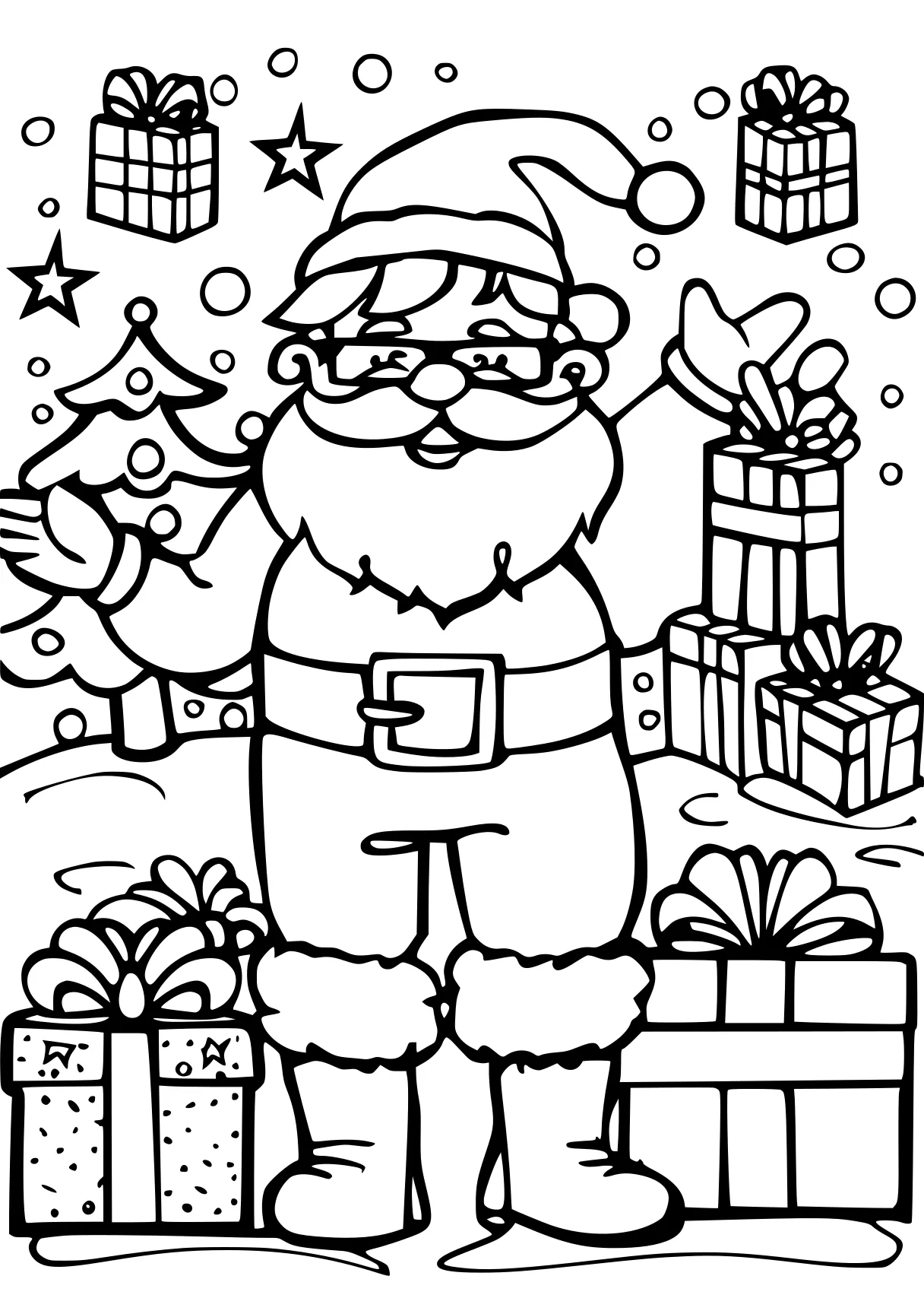 free christmas coloring pages, claus, santa, merry, page downloads