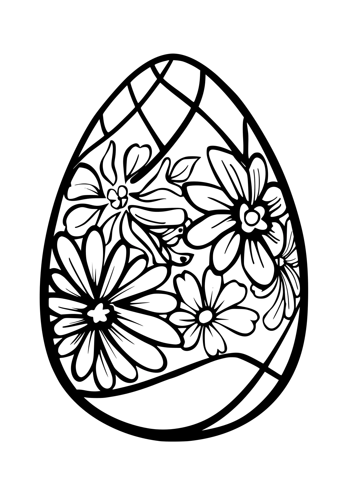 easter egg coloring pages ornament, floral, tulip, free page downloads