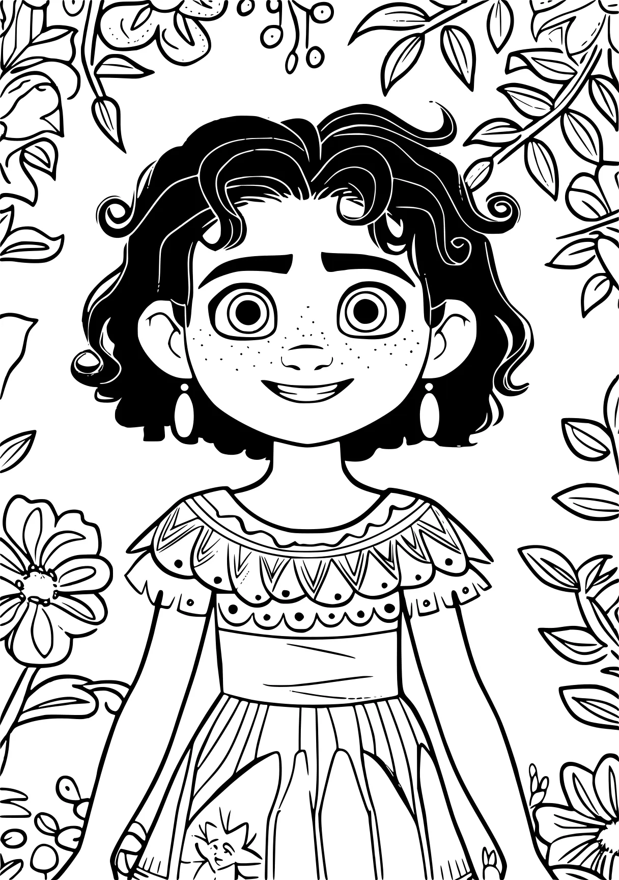 encanto color page moana, coloring, dora, free coloring downloads