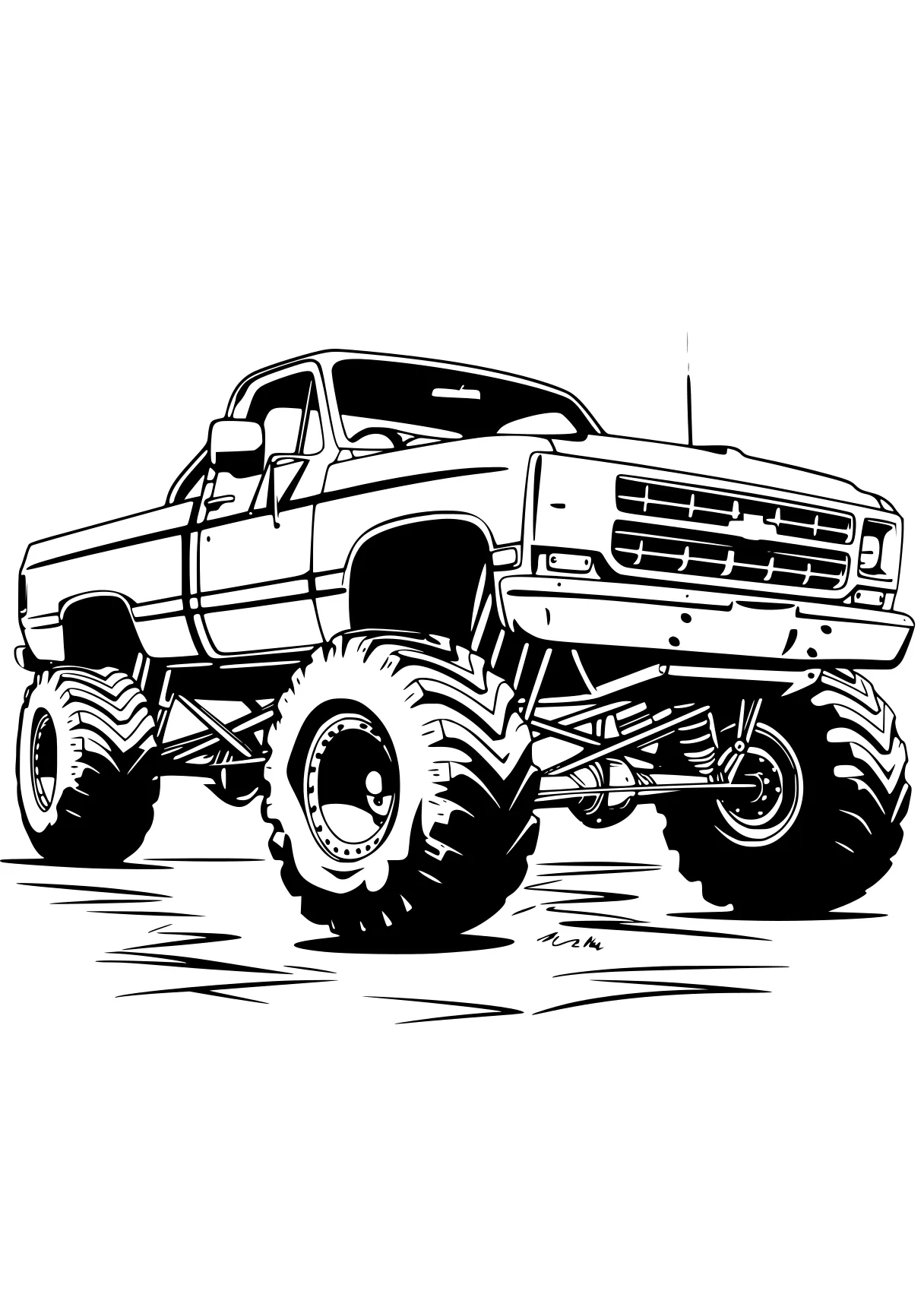 monster truck color page trucks, truck, crawler, vehicle, ranger, free coloring downloads