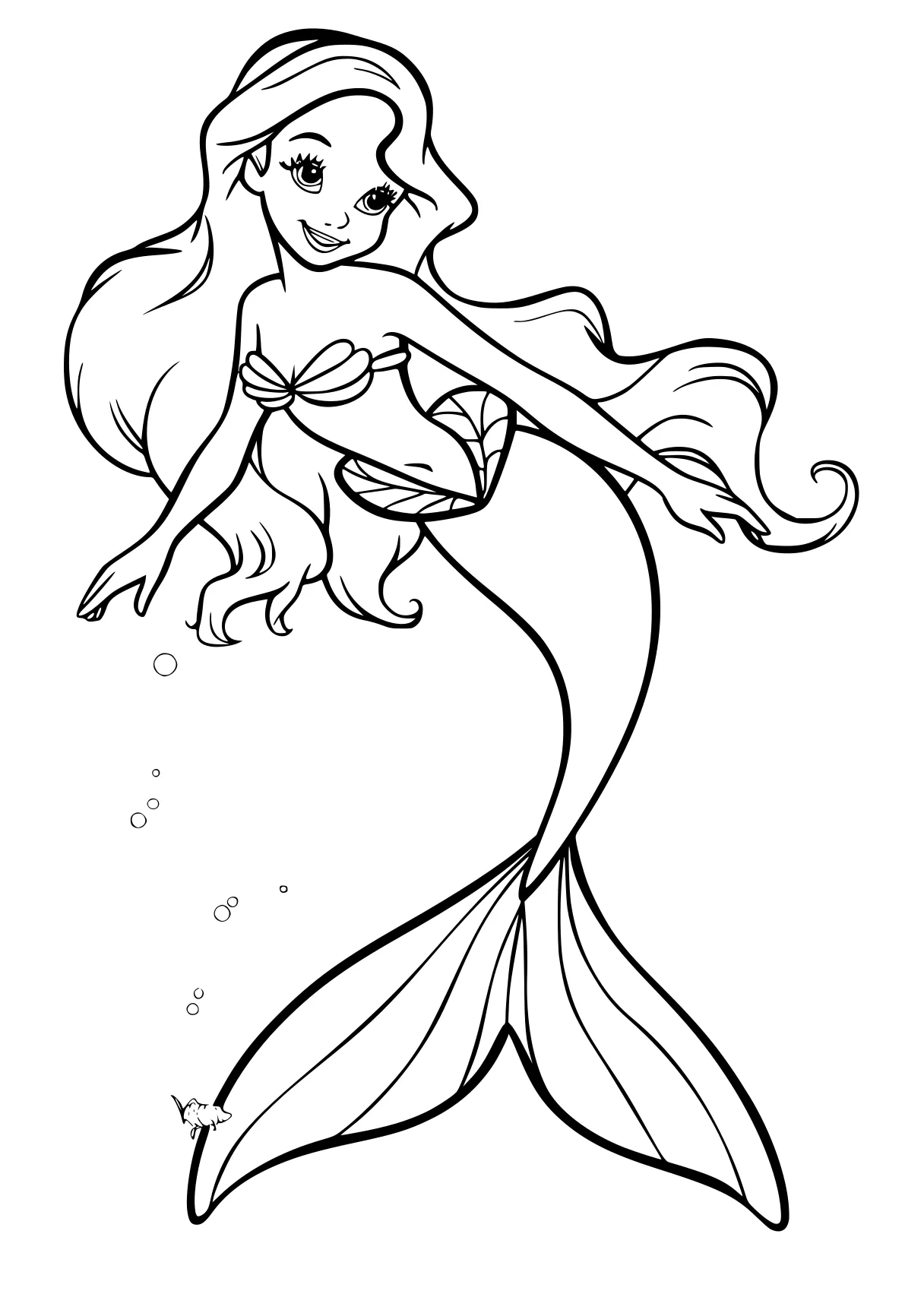 little mermaid coloring page mermaid, ariel, siren, fish, jasmine, free downloads