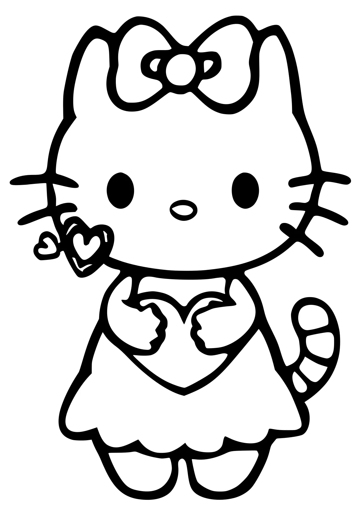 coloring pages hello kitty kitty, sanrio, cinnamoroll, mew, unikitty, free page downloads