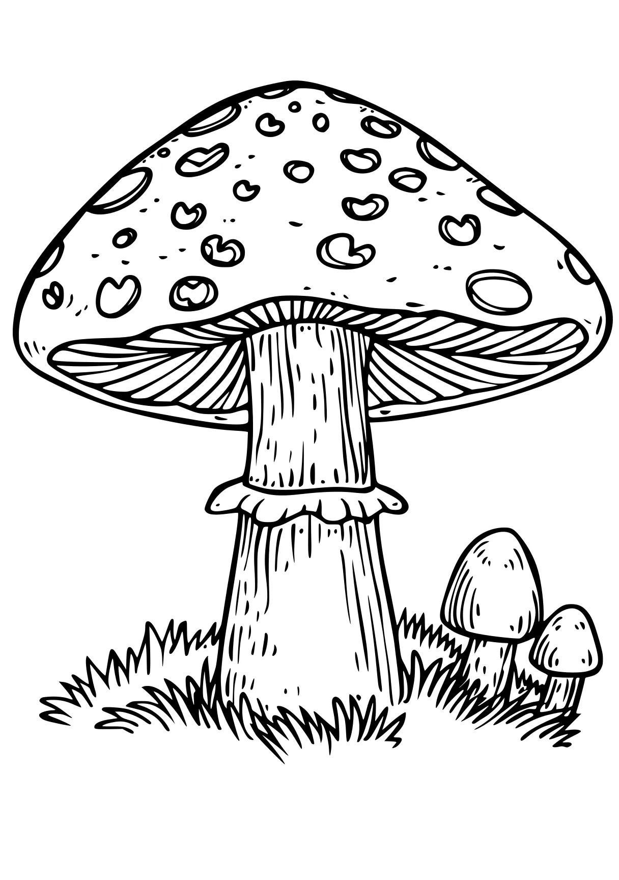 mushroom coloring page mushroom, illustrator, size, free downloads