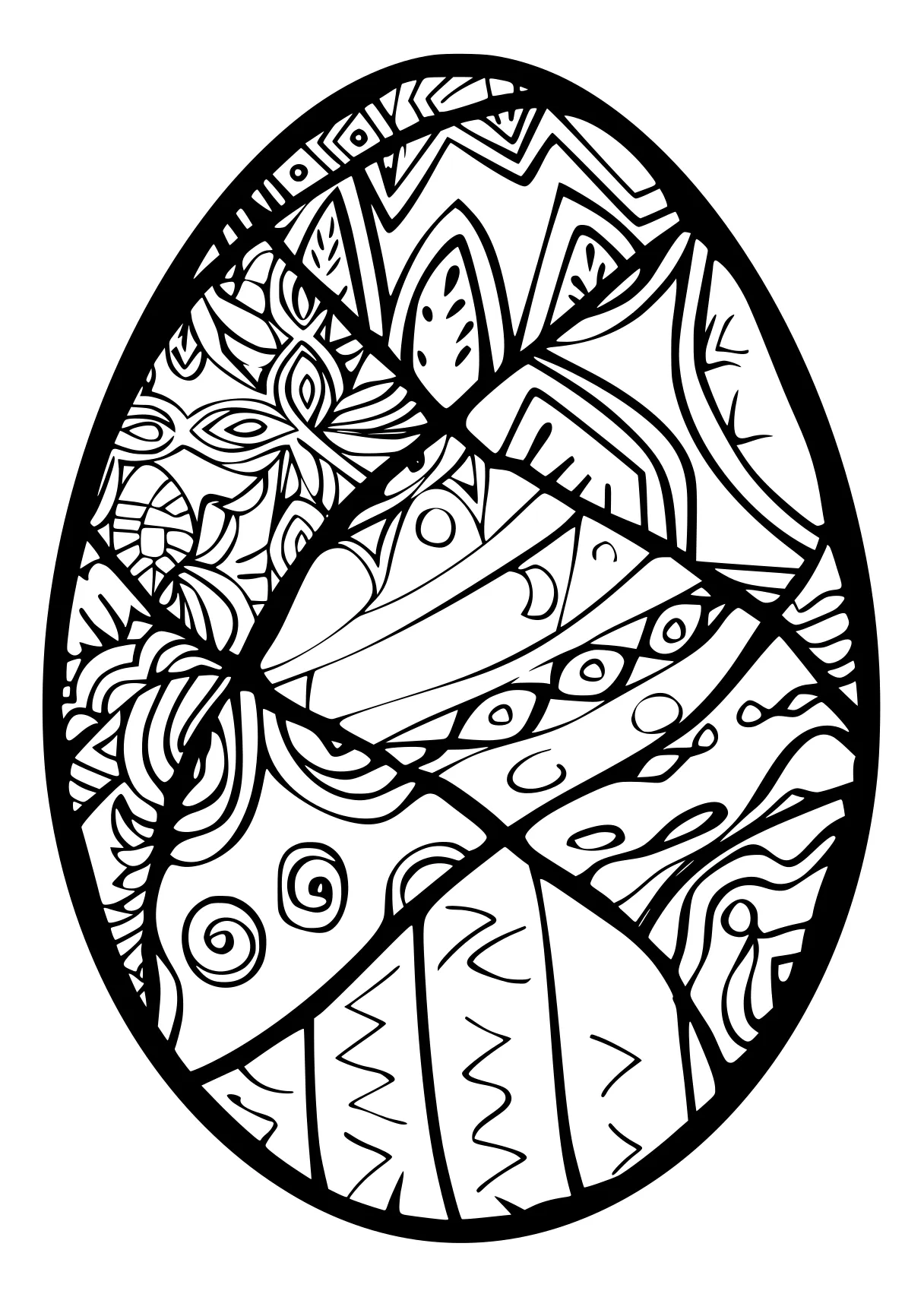 coloring pages easter zentangle, ornament, illustrator, free page downloads