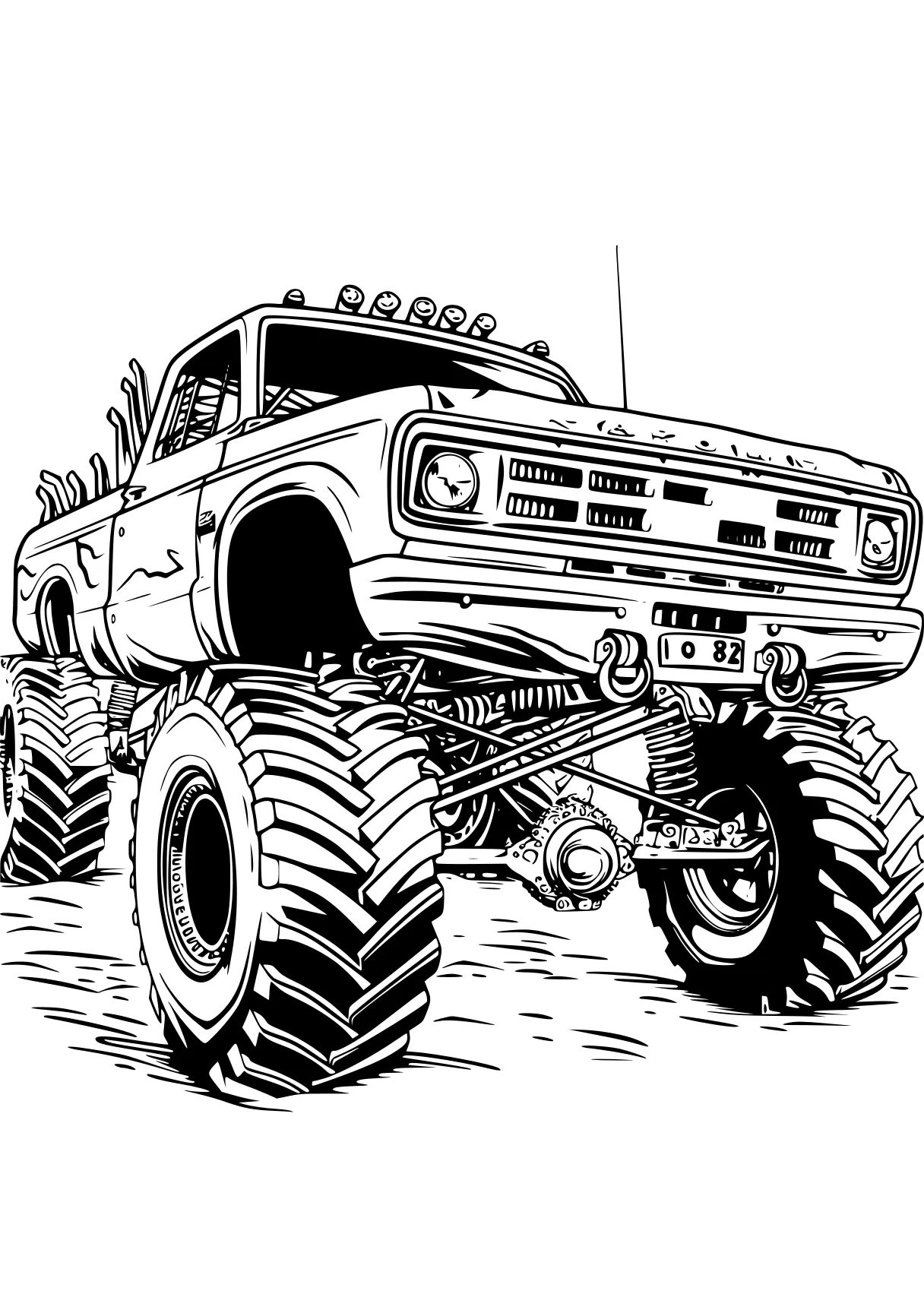 monster truck coloring sheet truck, trucks, vehicle, crawler, jeep, free page downloads