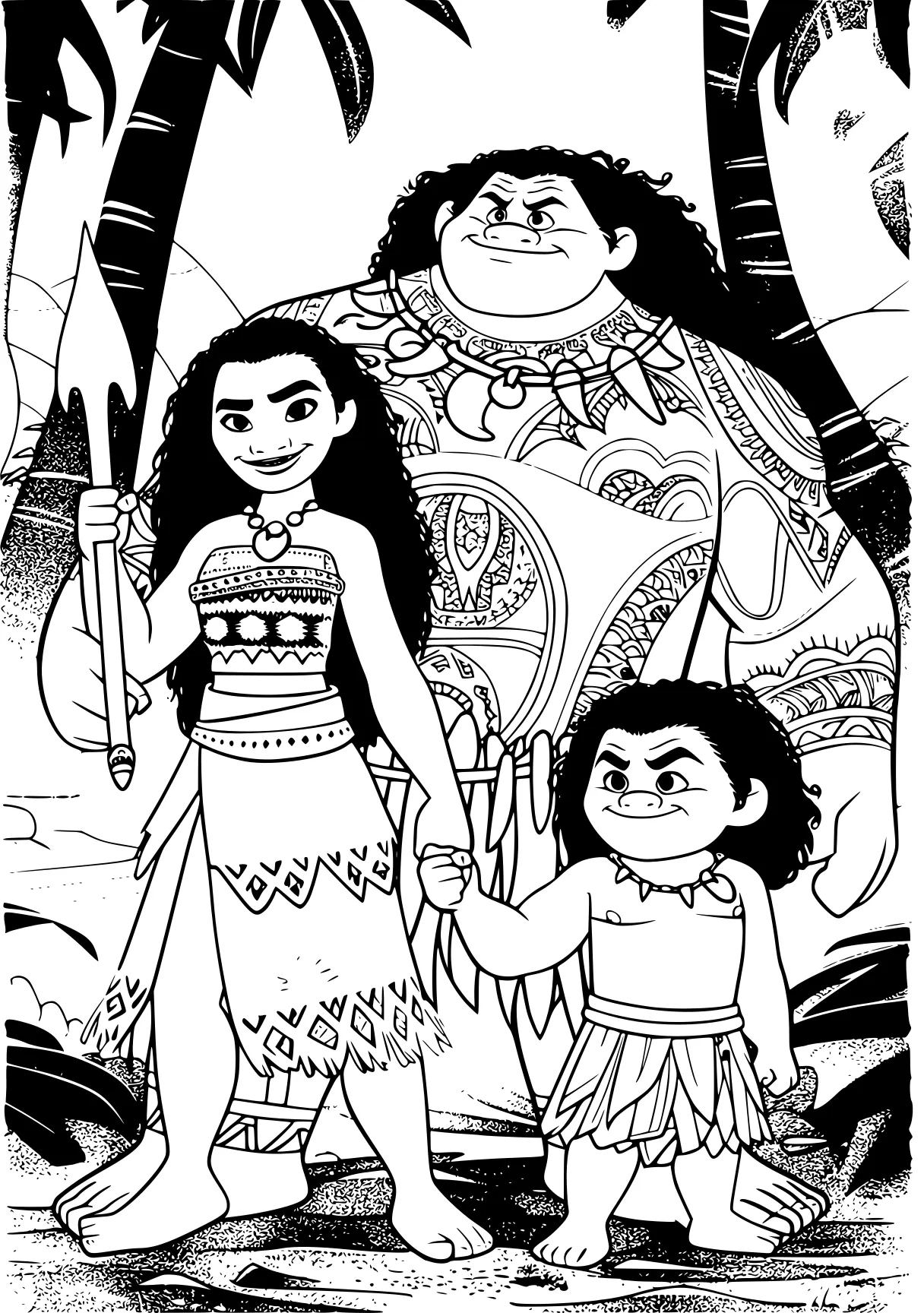 moana coloring pages moana, kaido, mothers, kingdom, grandparents, free page downloads