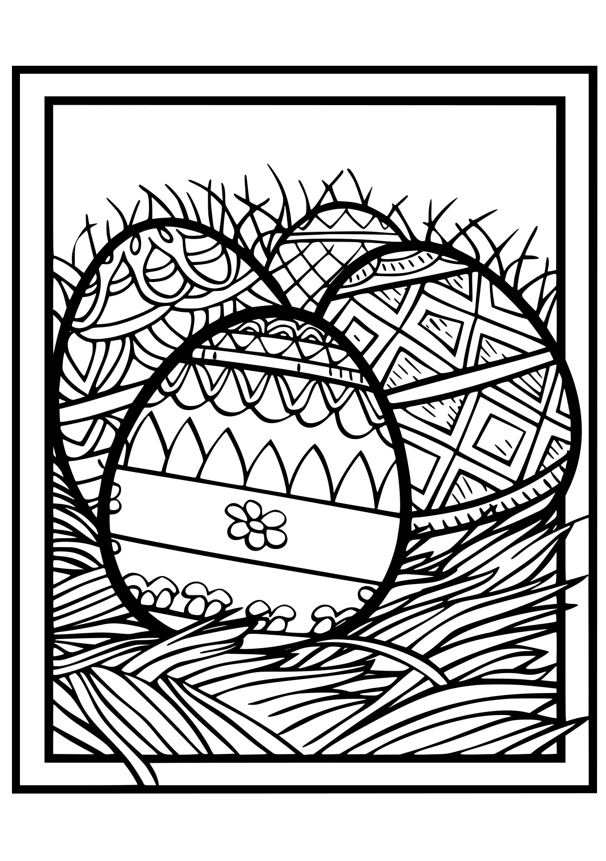 easter coloring pages zentangle, egg, globe, free page downloads