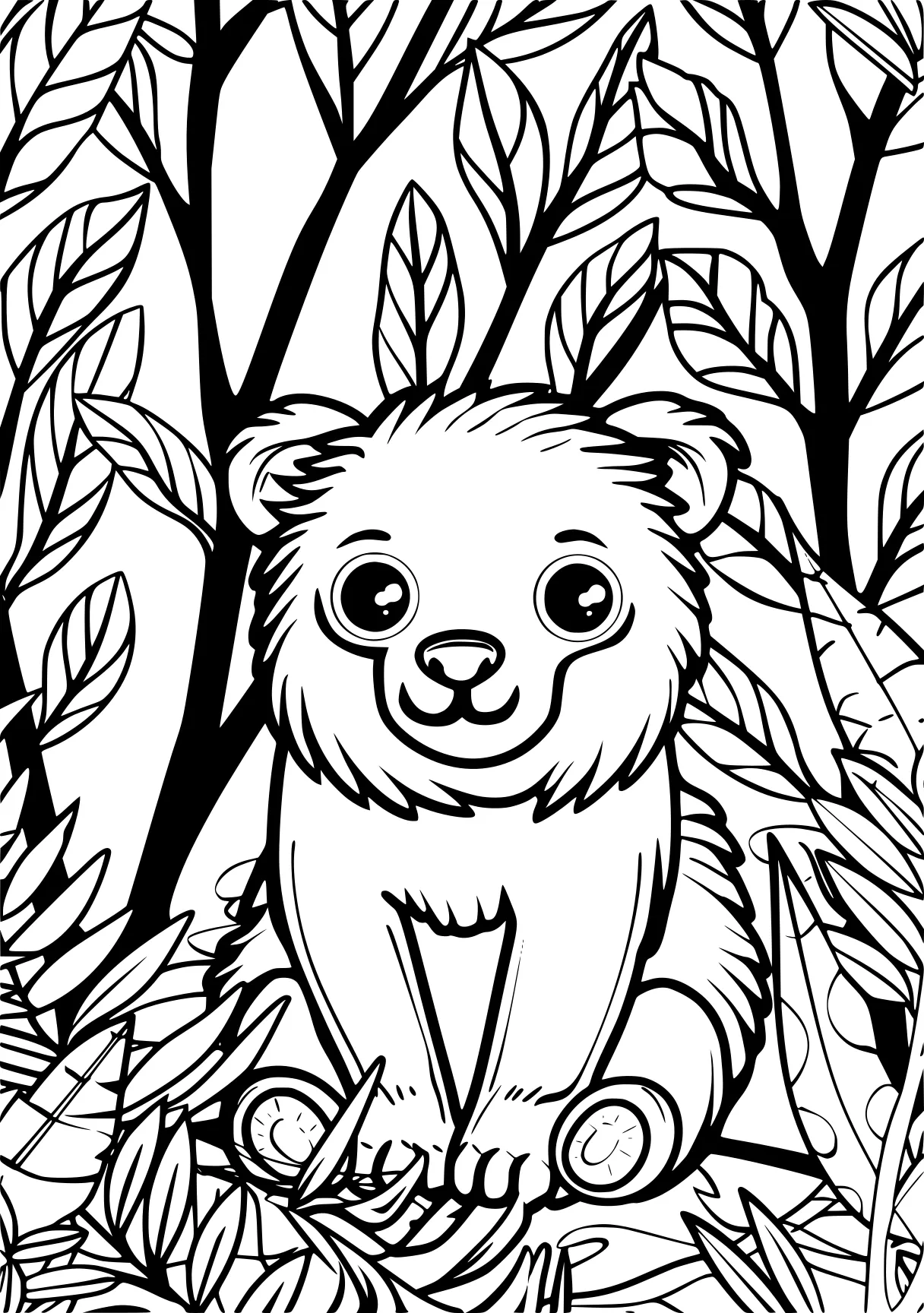 coloring print koala, bear, panda, raccoon, free page downloads