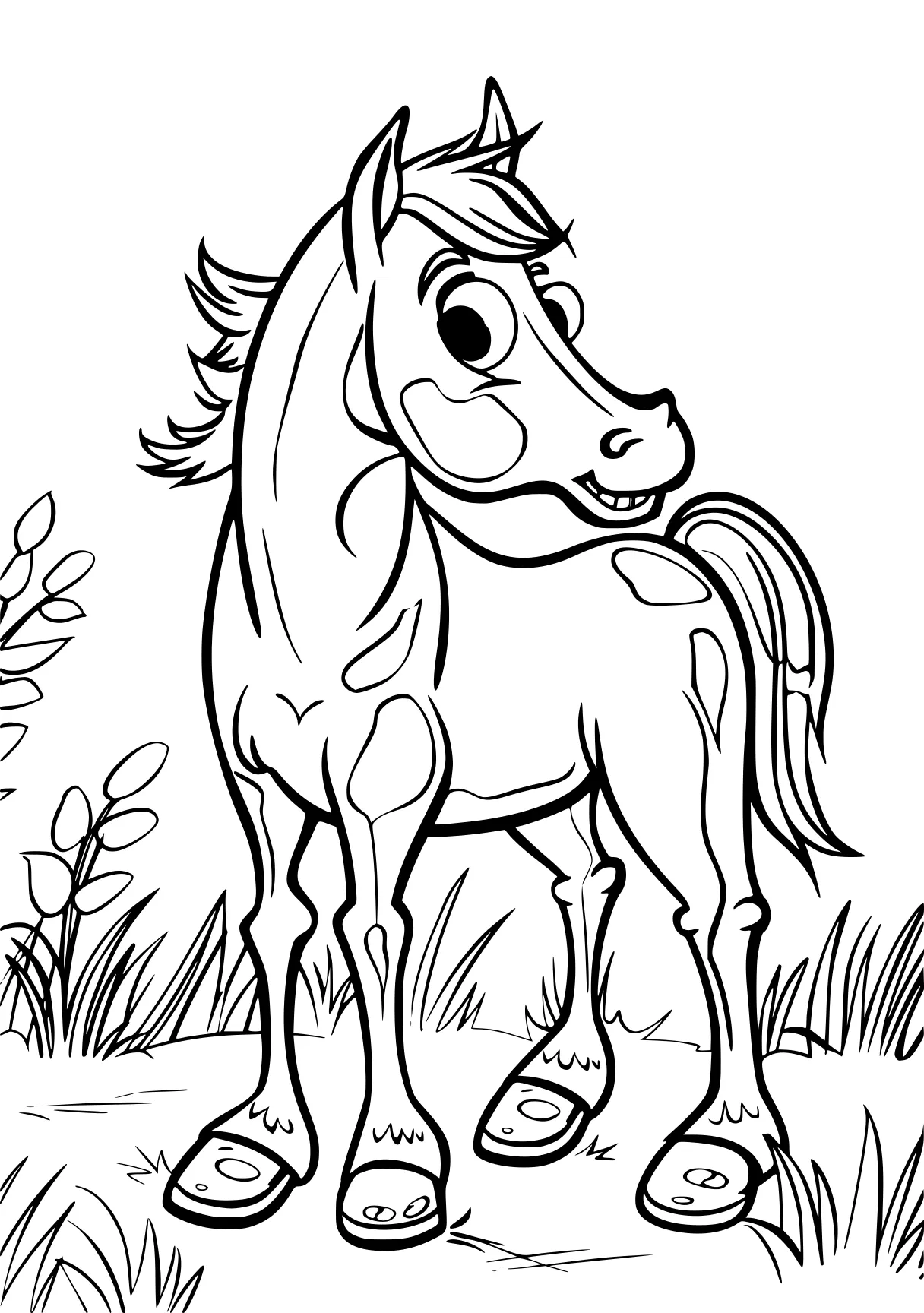 horse colouring horse, pony, unicorn, applejack, donkey, free coloring page downloads