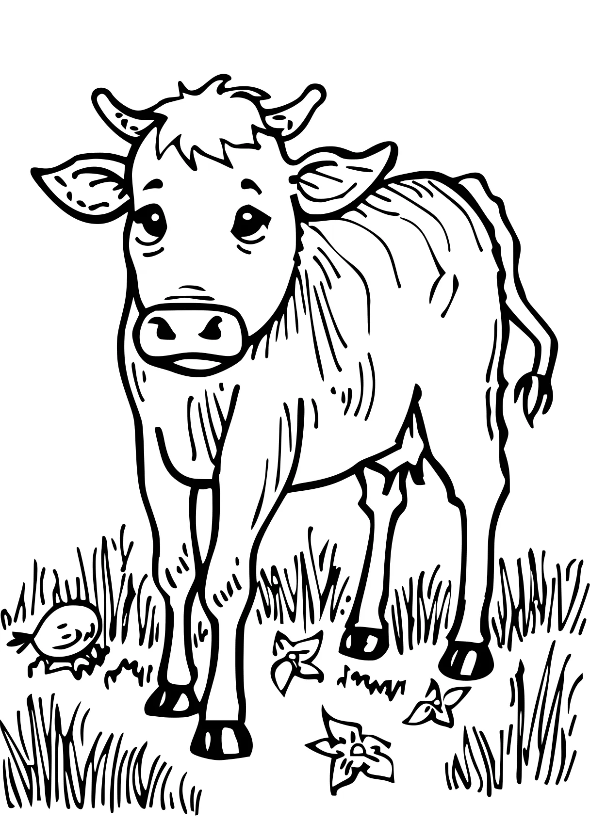 animals on the farm coloring pages cow, buffalo, pig, farm, illustrator, free page downloads