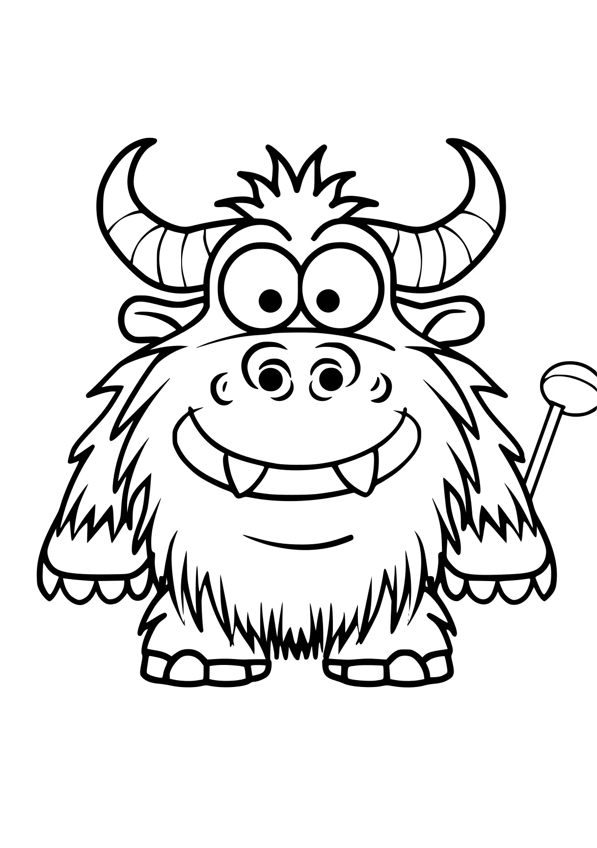 cartoon coloring pages cow, gruffalo, kaido, buffalo, sheep, free page downloads