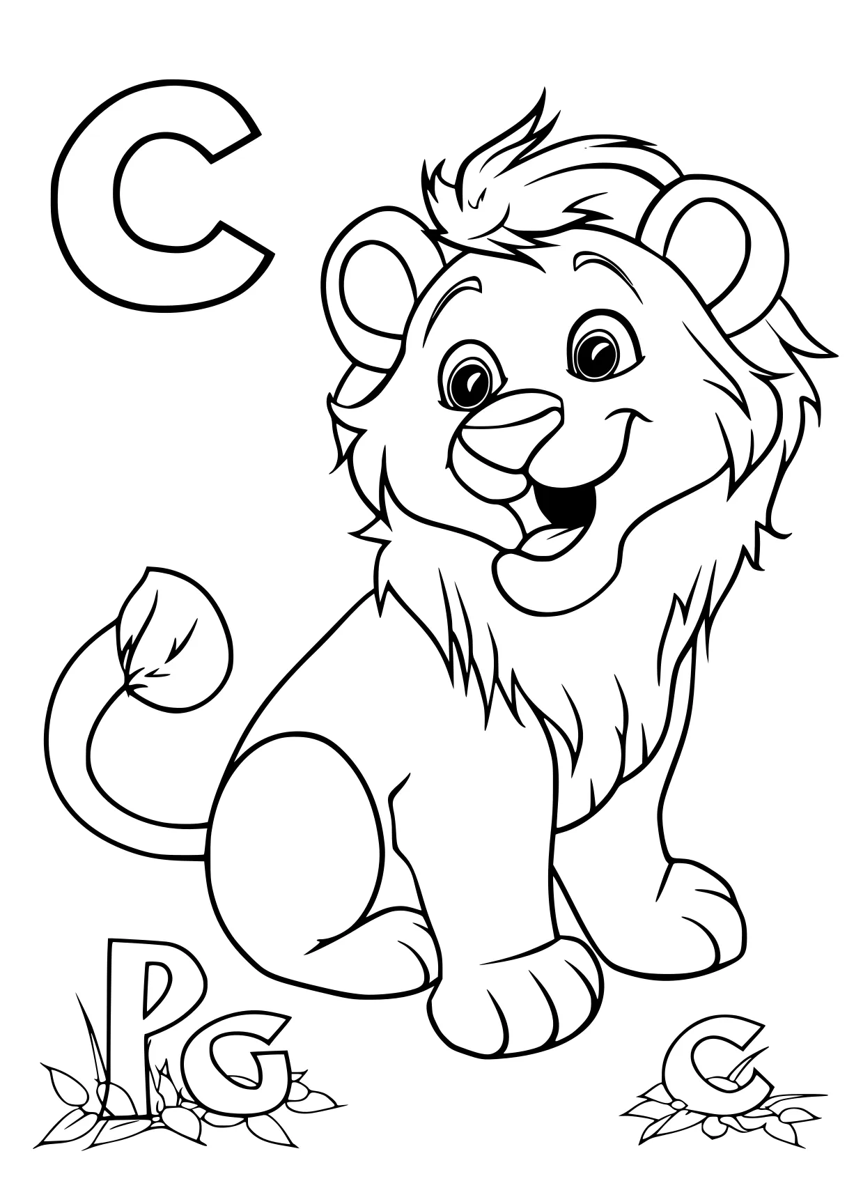 abc coloring pages lion, lions, paw, free page downloads