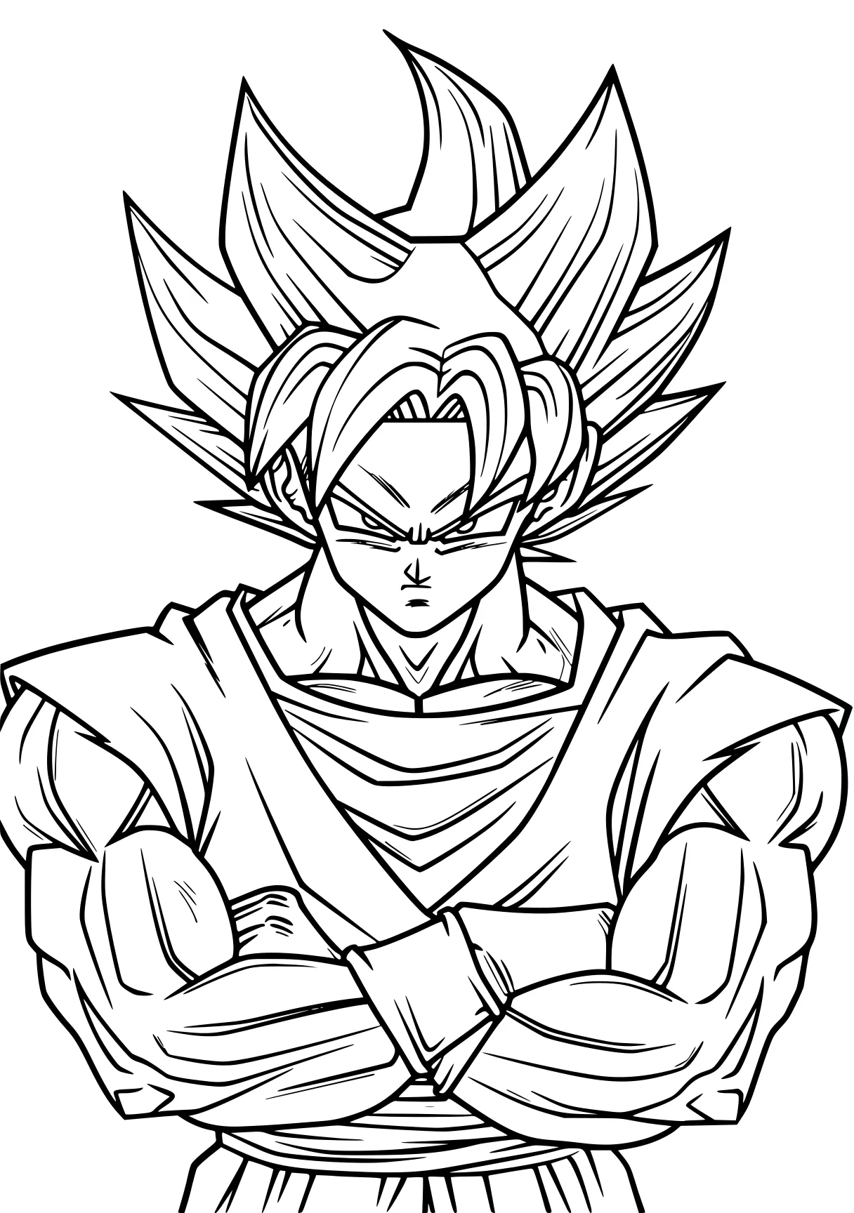 goku coloring pages goku, gogeta, broly, vegeta, vegito, free page downloads