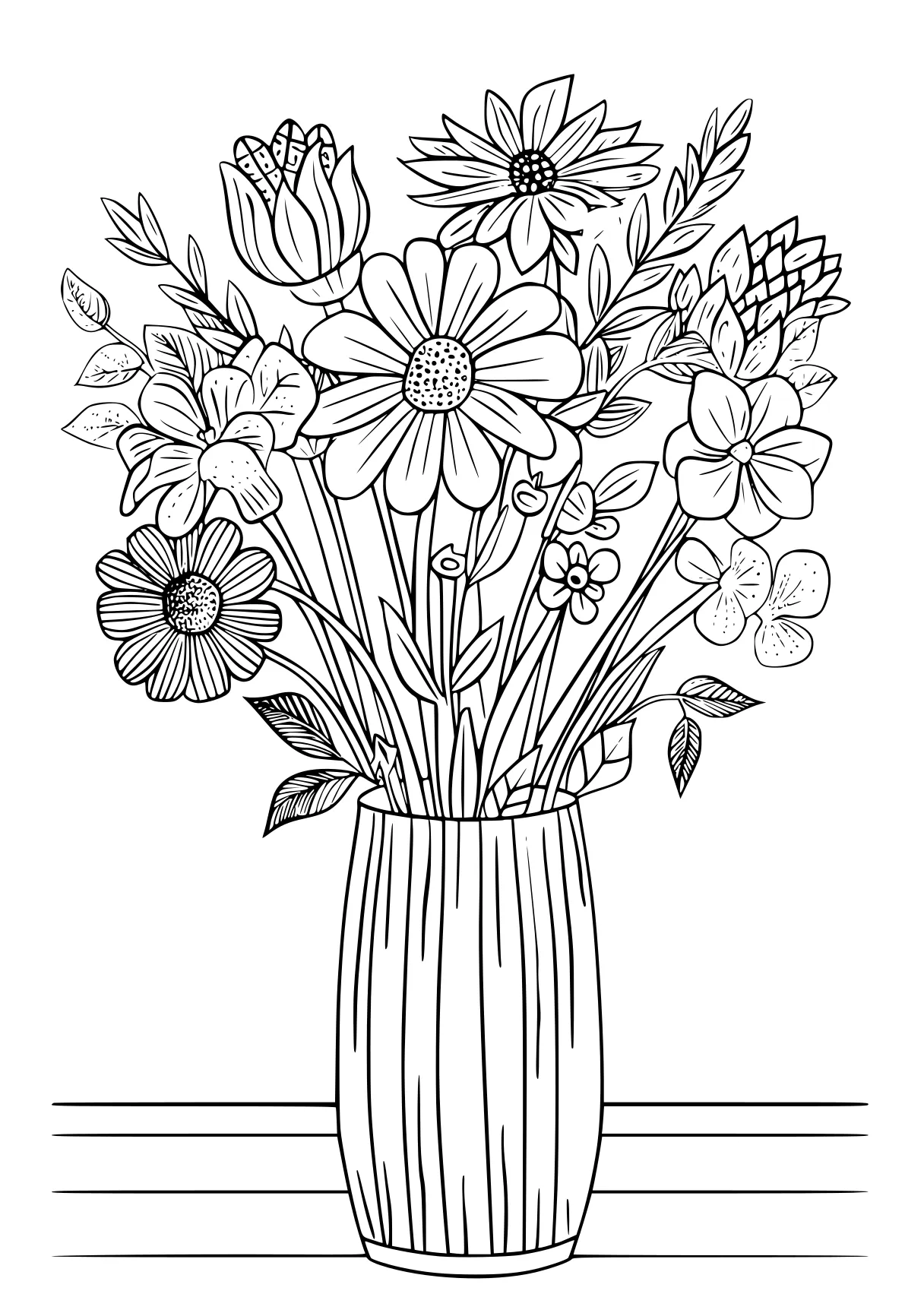 mothers day coloring sheet, flowers, flower, illustrator, free page downloads