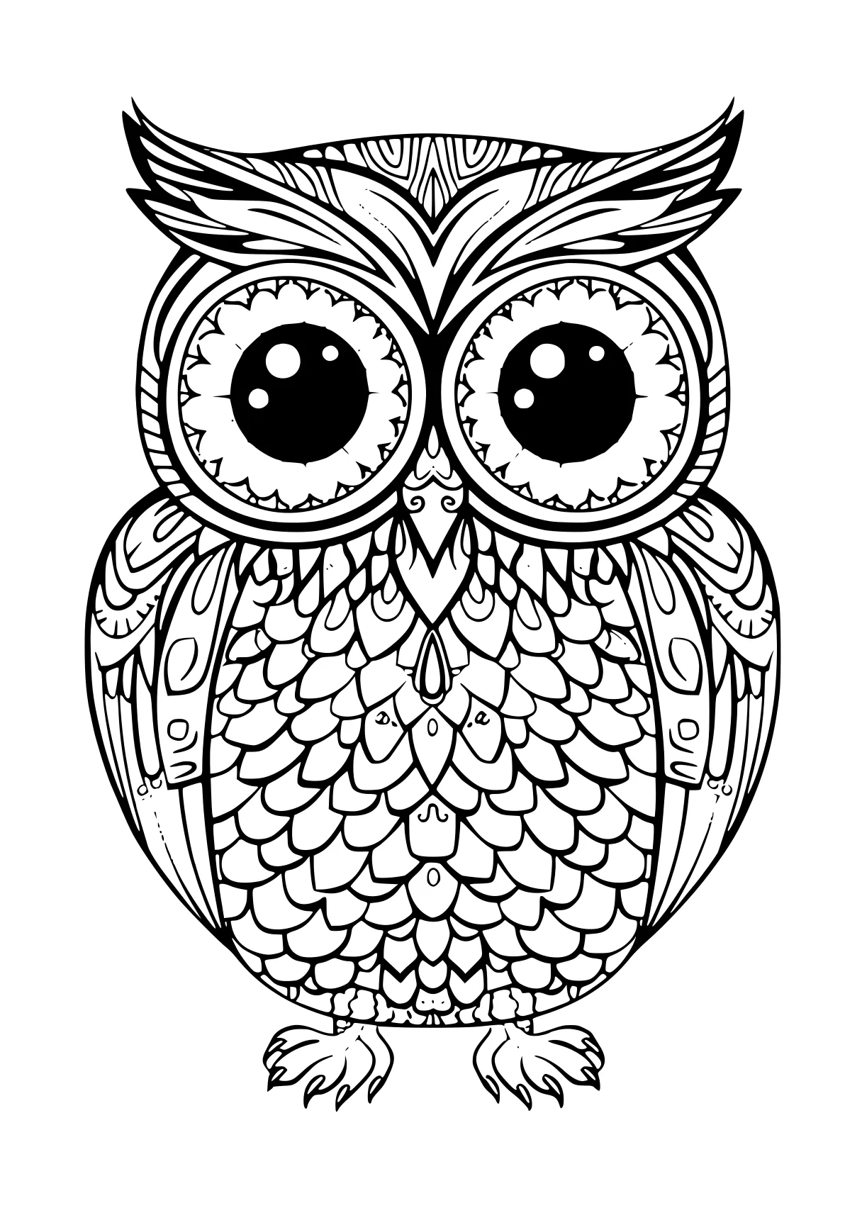 owl coloring sheet owl, illustrator, zentangle, free page downloads