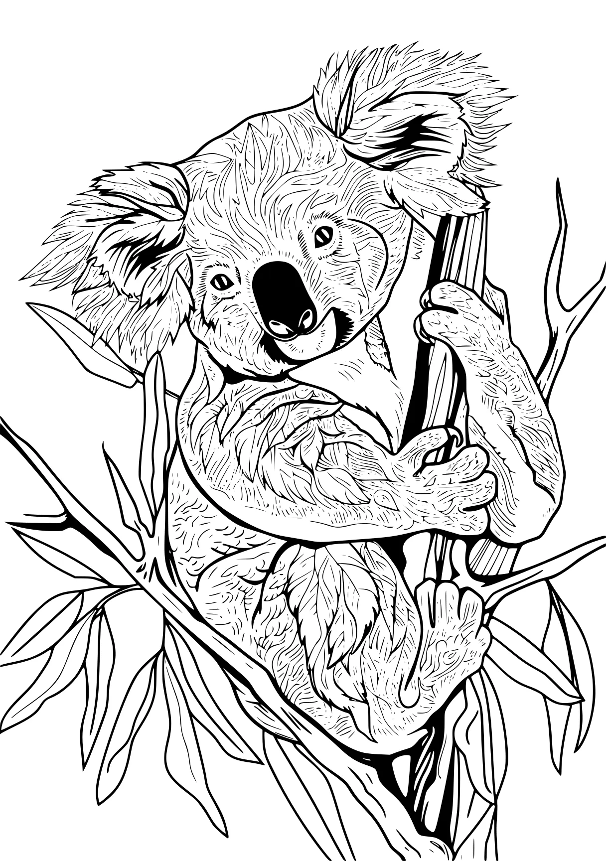 koala coloring page koala, bear, illustrator, free downloads