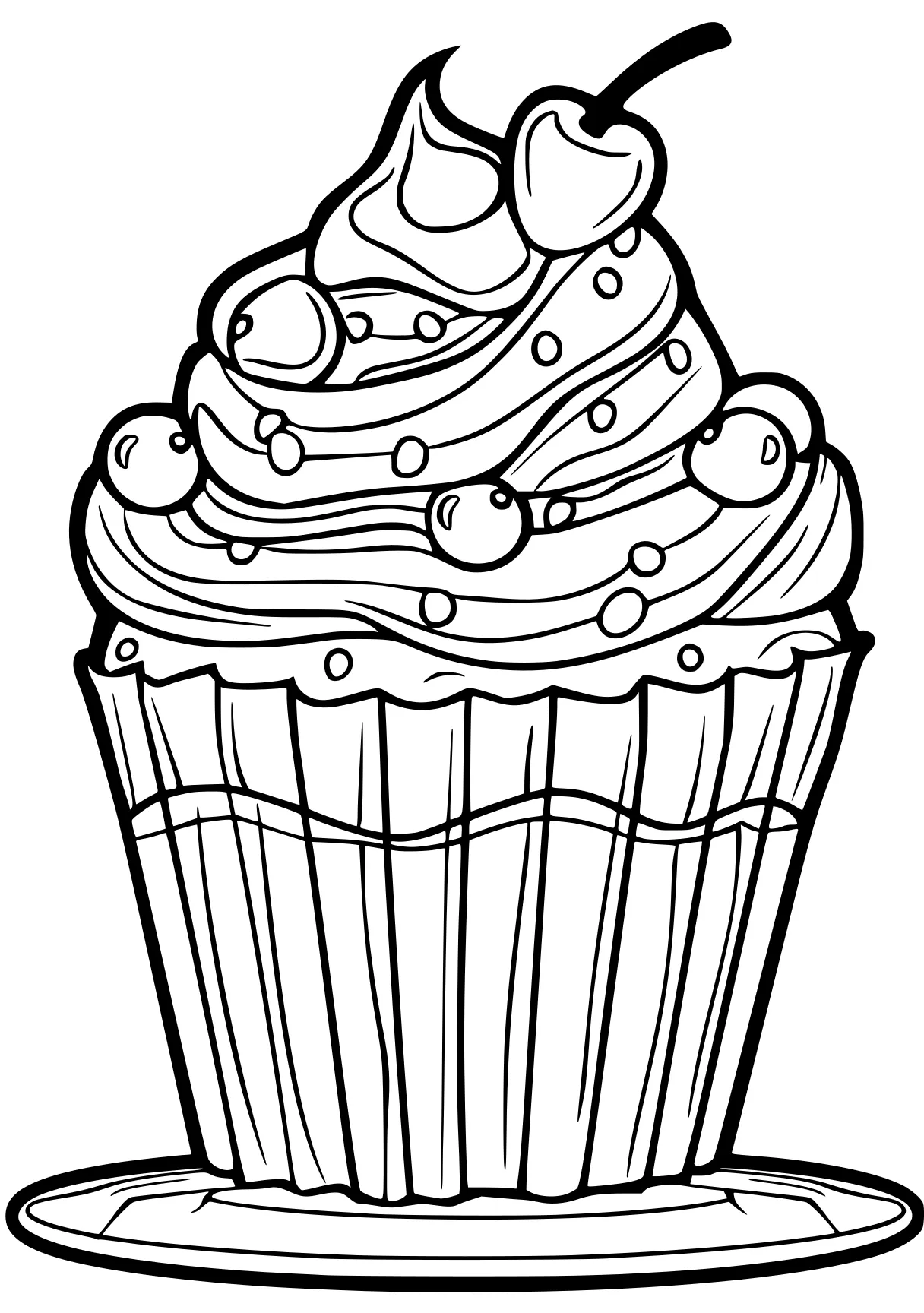 cupcake coloring page cupcake, cake, illustrator, free downloads