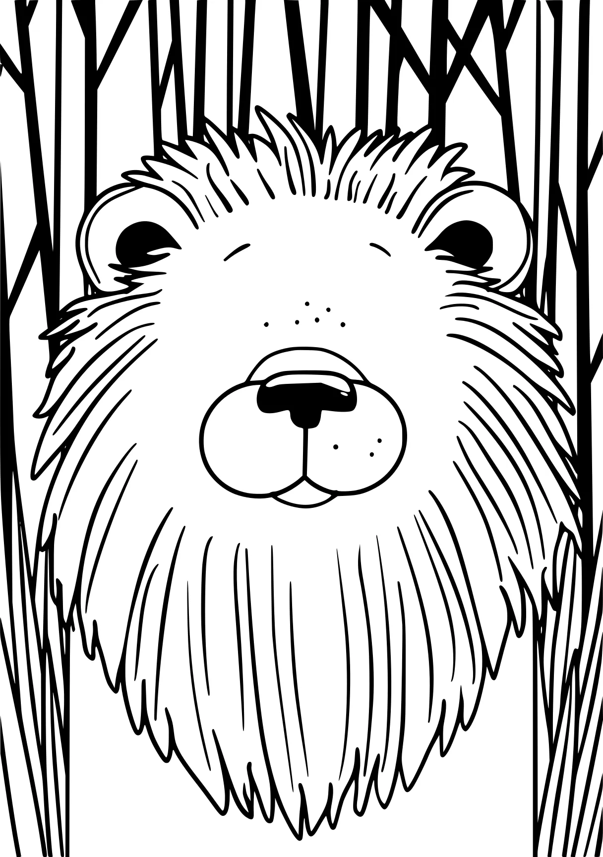 coloring pages printable free bear, groundhog, otter, hedgehog, page downloads