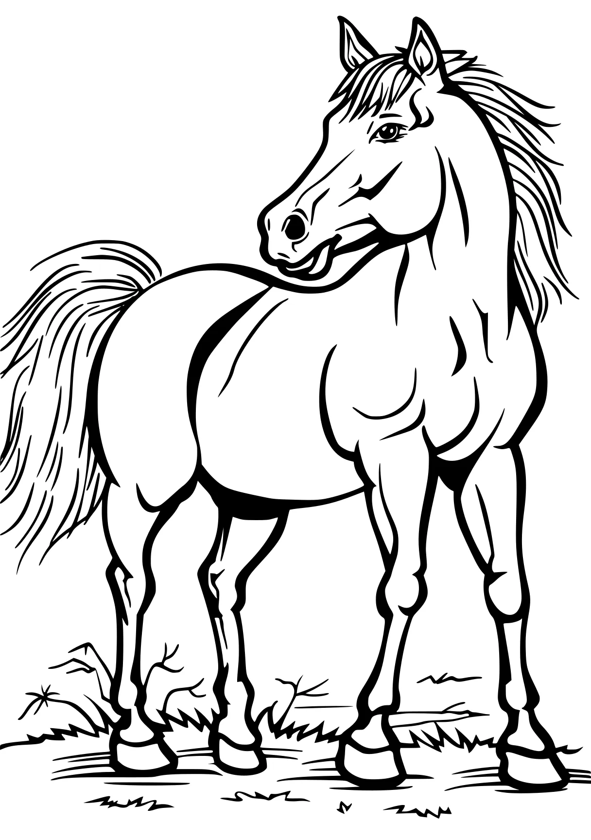 horse coloring sheet horse, unicorn, pony, pegasus, mlp, free page downloads