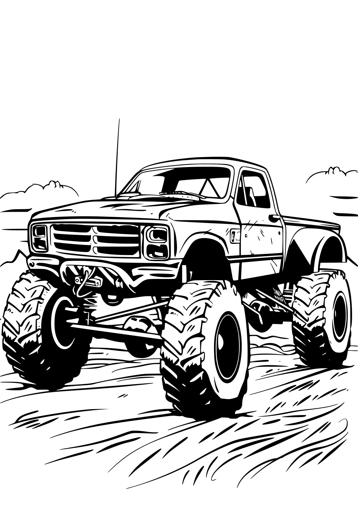 monster truck color page truck, trucks, vehicle, jeep, cars, free coloring downloads