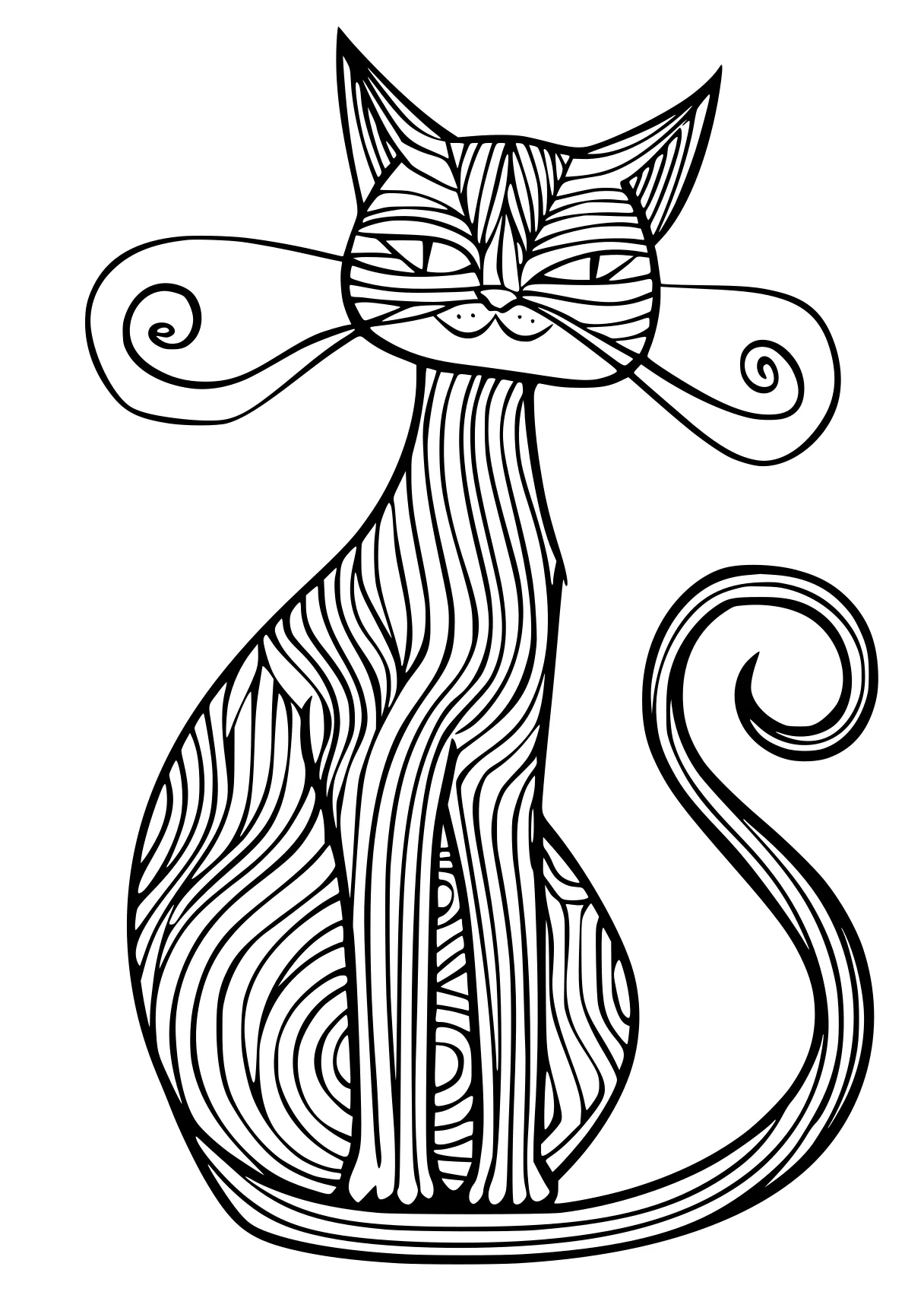 cat coloring pages printable caticorn, cat, mew, free page downloads