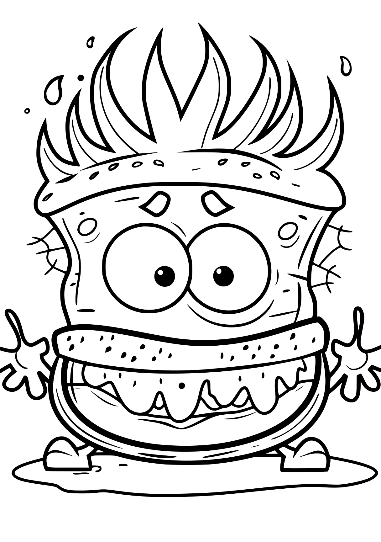 printable pictures squarepants, spongebob, bart, free coloring page downloads