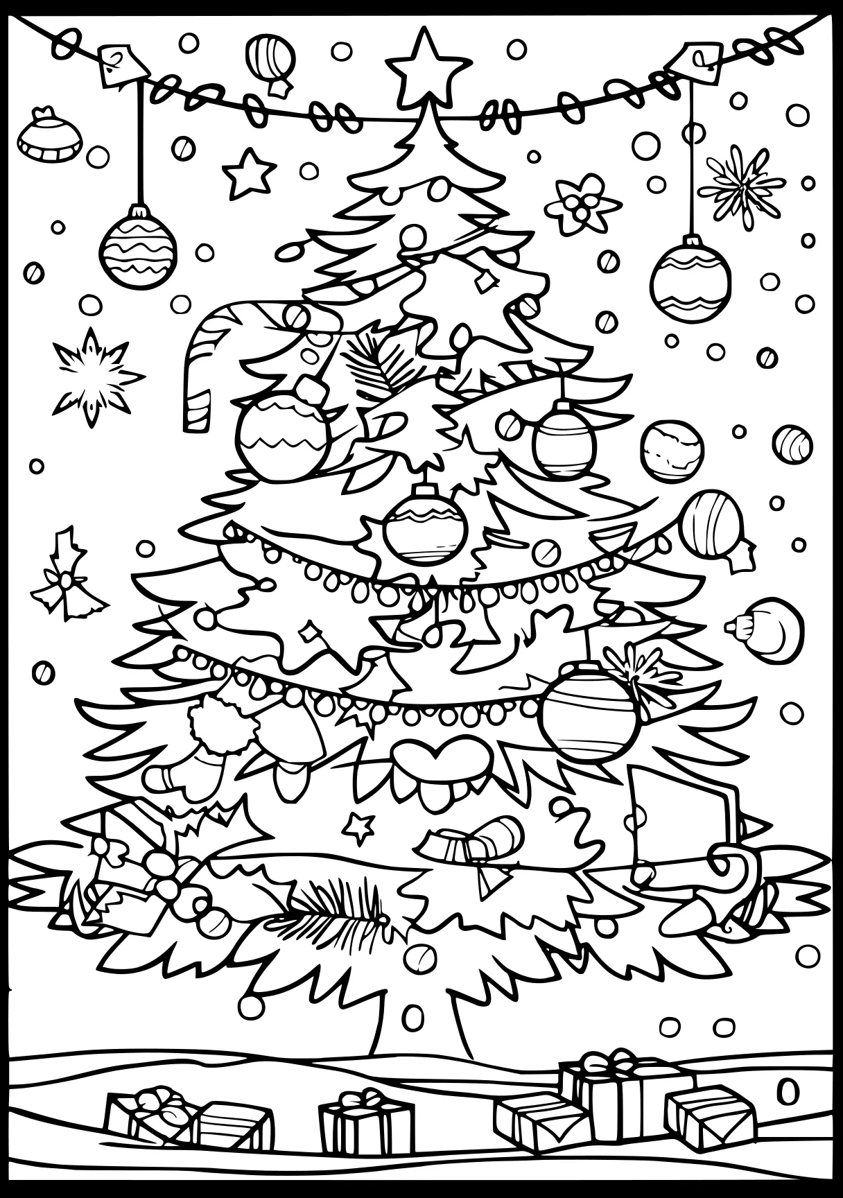 christmas coloring, ornament, tree, merry, free page downloads