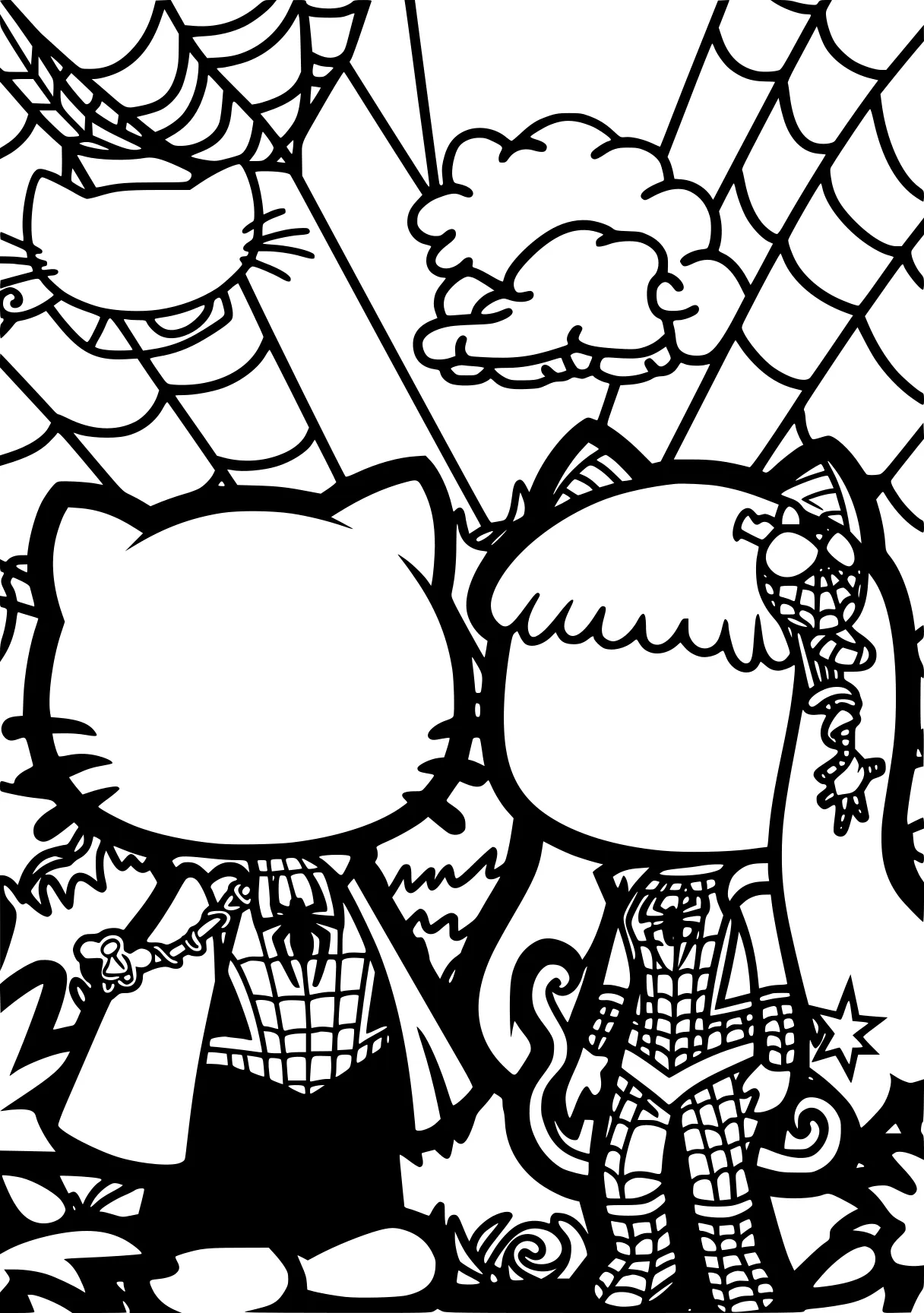 coloring pages hello kitty preview, printables, sanrio, free page downloads