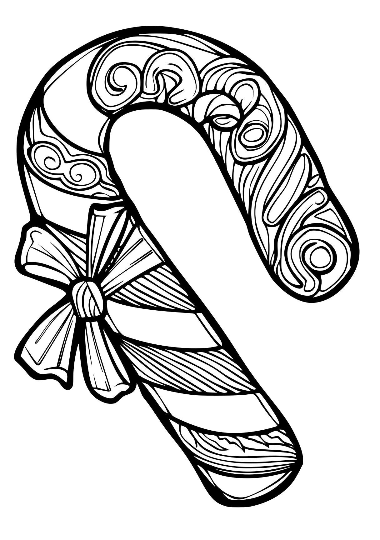 candy cane coloring page, design, ornament, zentangle, free downloads