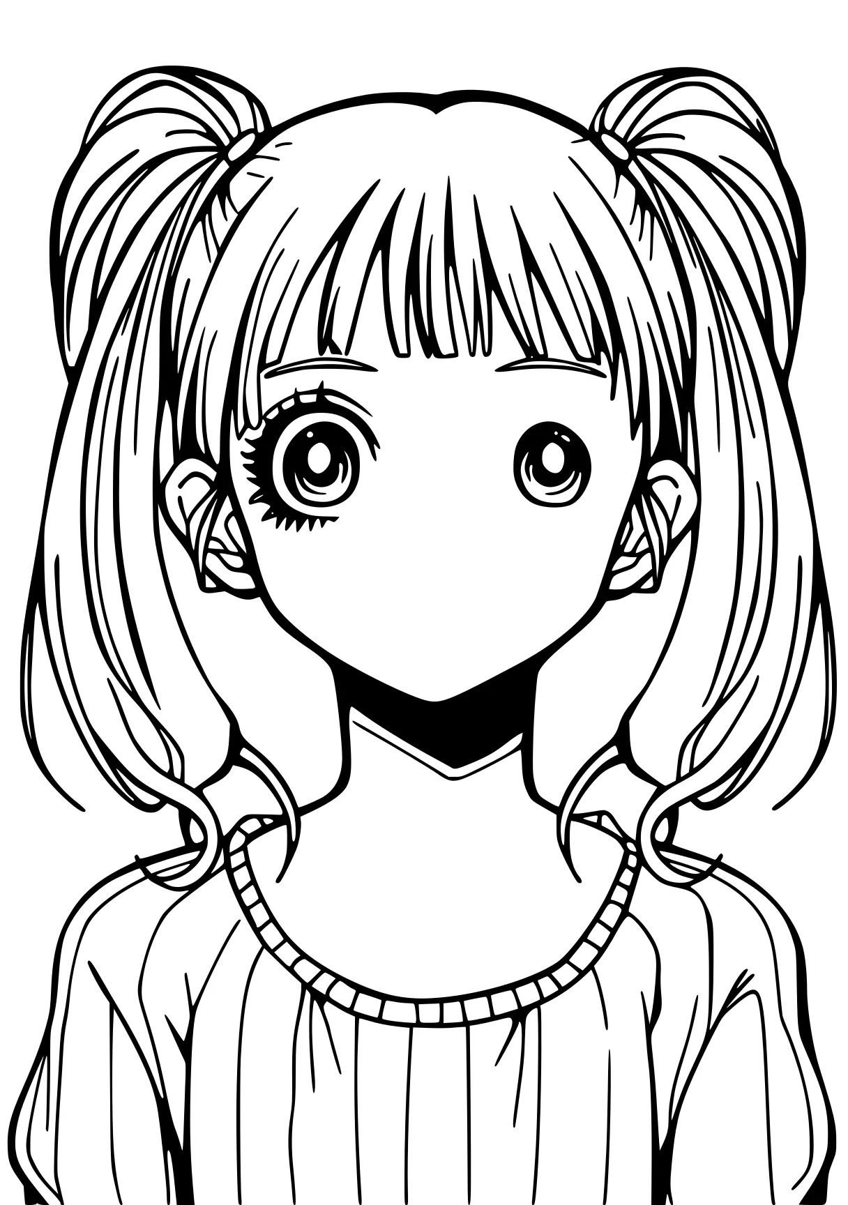 anime coloring pages manga, kuromi, dia, girl, mha, free page downloads