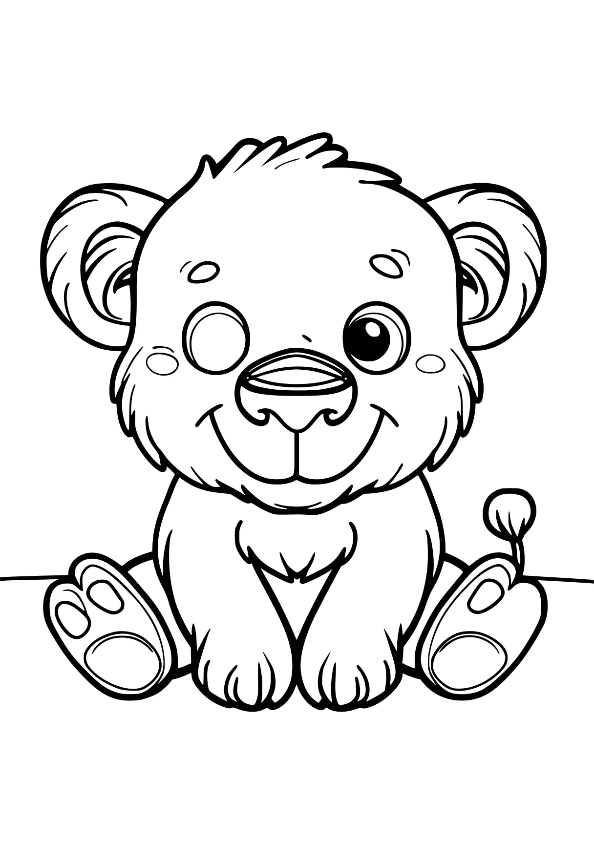 printable coloring book koala, bear, lion, fazbear, monkey, free page downloads